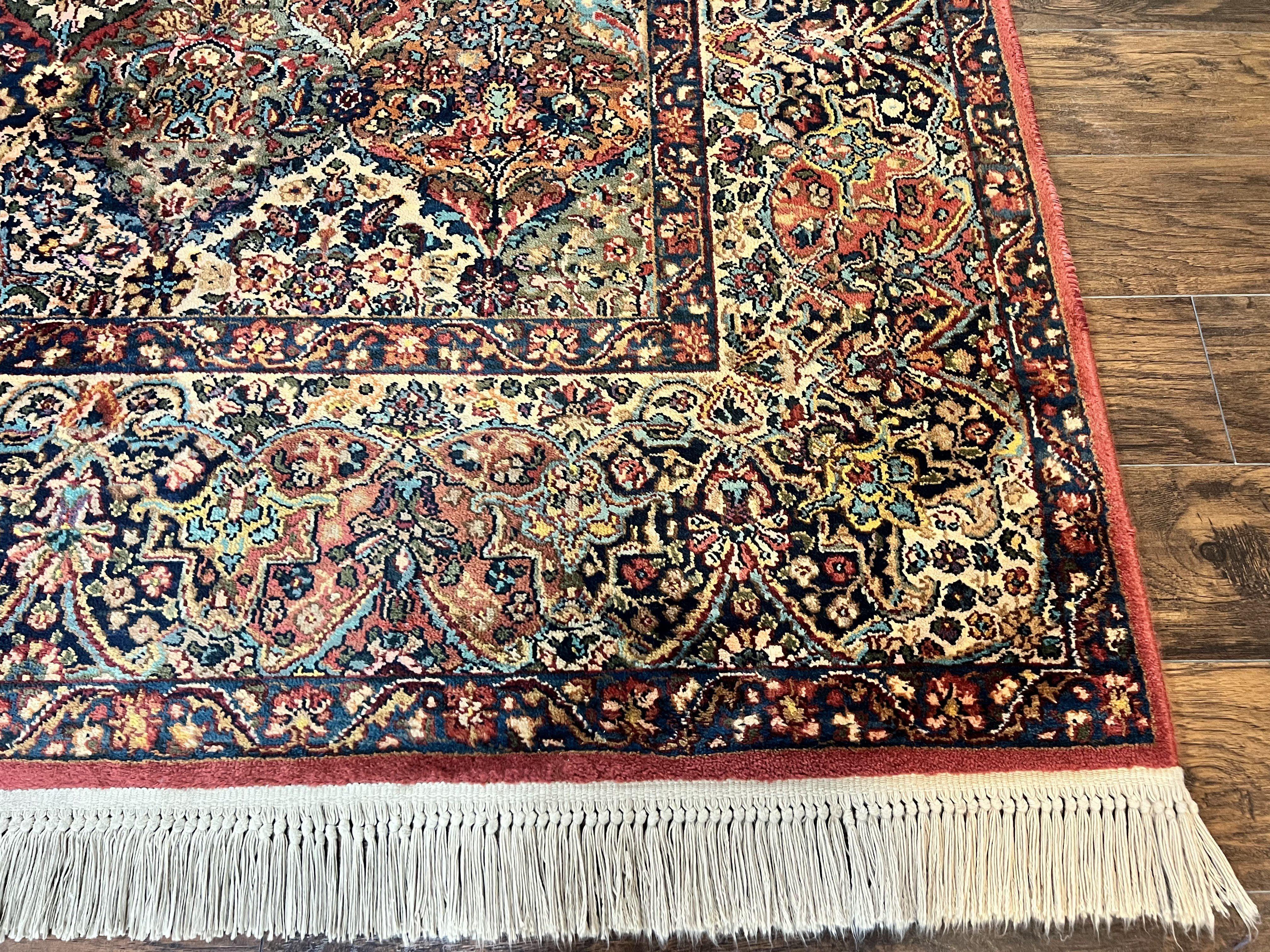 Karastan Multicolor Panel Kirman Rug #717, Wool Karastan Rug 8.8 x