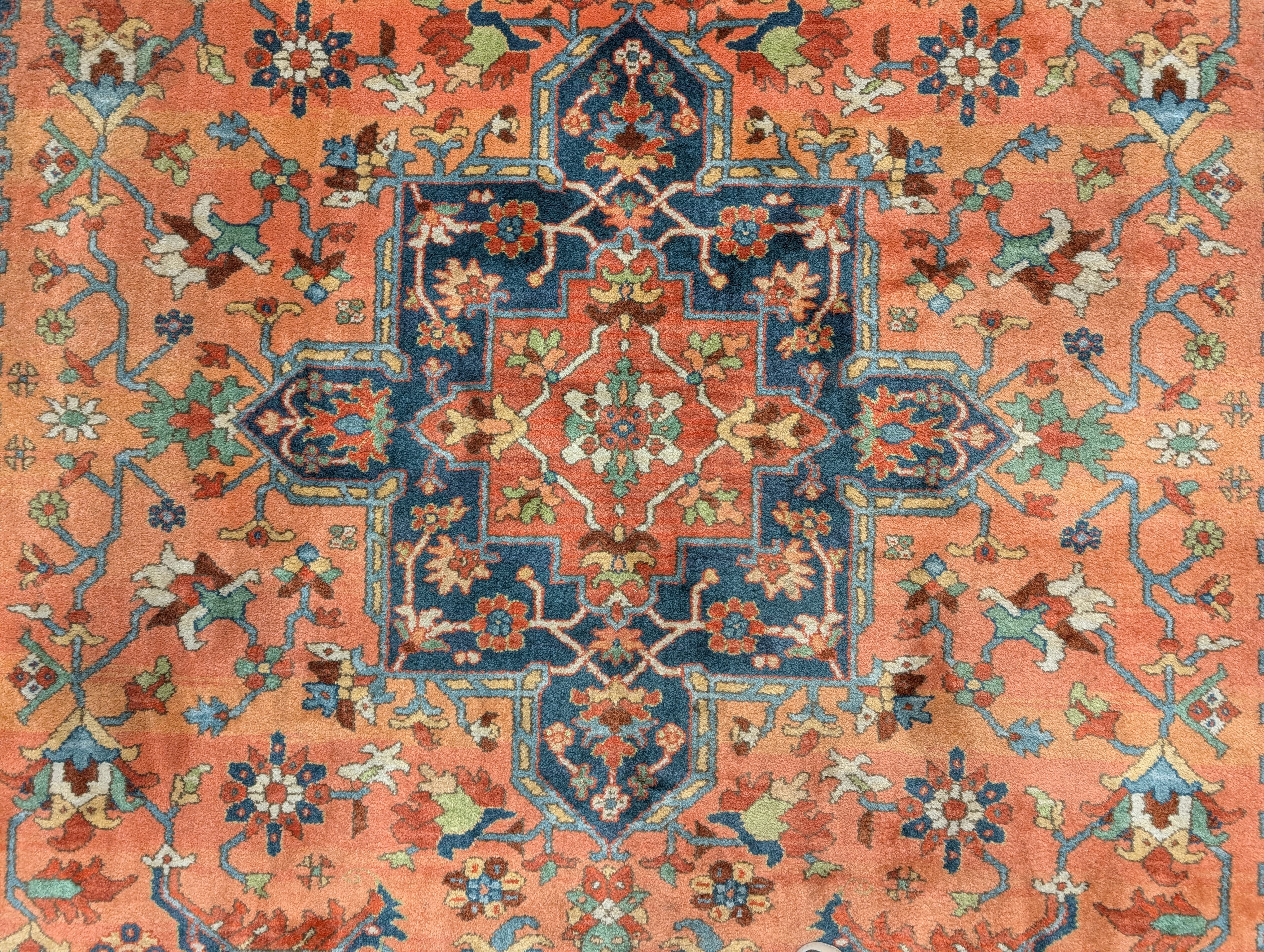 Karastan Rug 8.8 x 12 Medallion Serapi #736, Wool, Vintage, Rare - Jewel Rugs