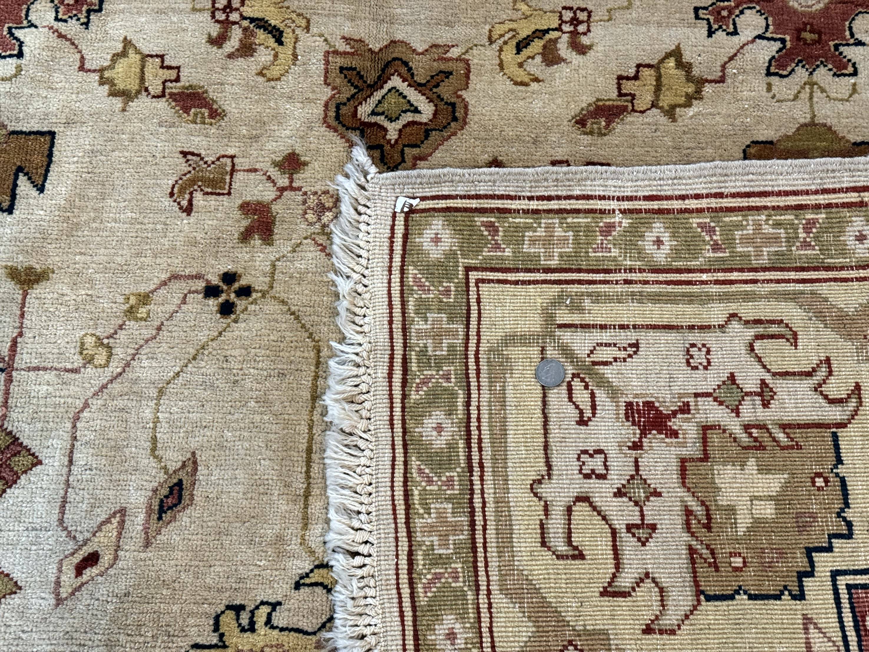 Turkish Oushak Rug 9x12, Oat Color, Wool Carpet - Jewel Rugs