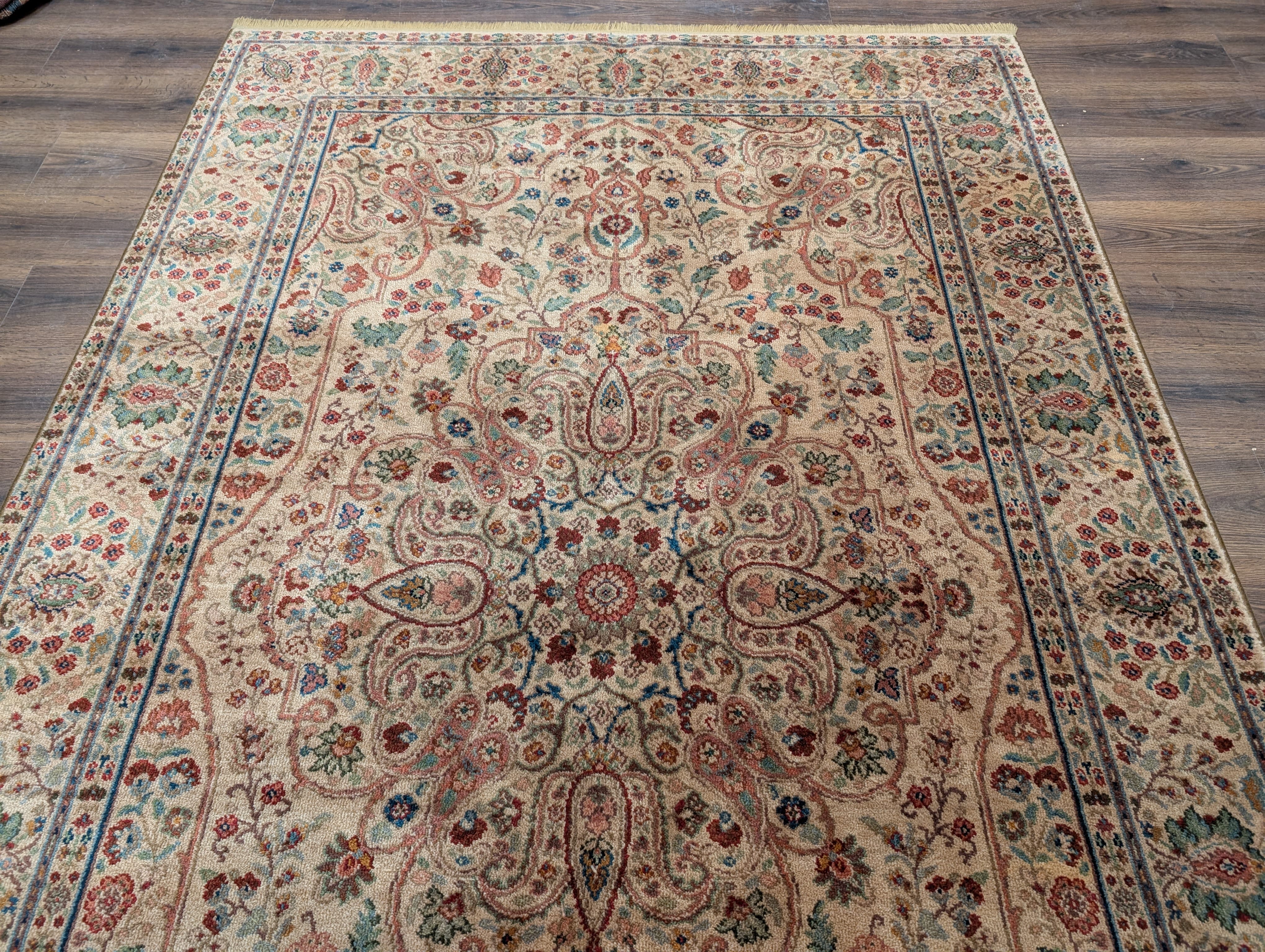 Karastan Rug 5.9 x 9, Tabriz Medallion #900-909, Samovar Teawash, Wool, Vintage - Jewel Rugs