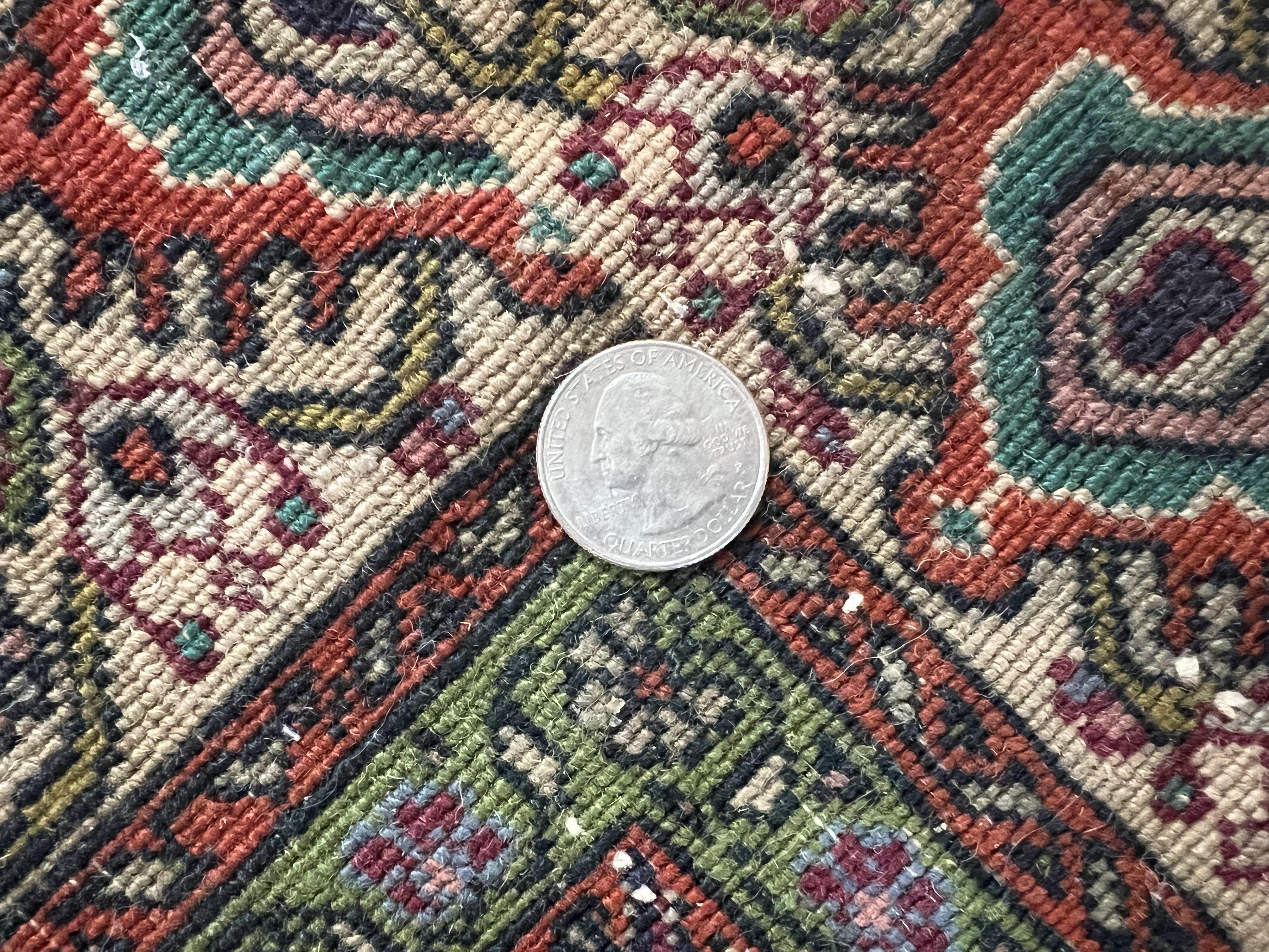 Antique Persian Bijar Rug 5x7, Allover Pattern, Hand Knotted Vintage Wool Tribal Oriental Carpet, Bidjar Rug, Red and Cream 5 x 7 ft, Handmade Rug - Jewel Rugs