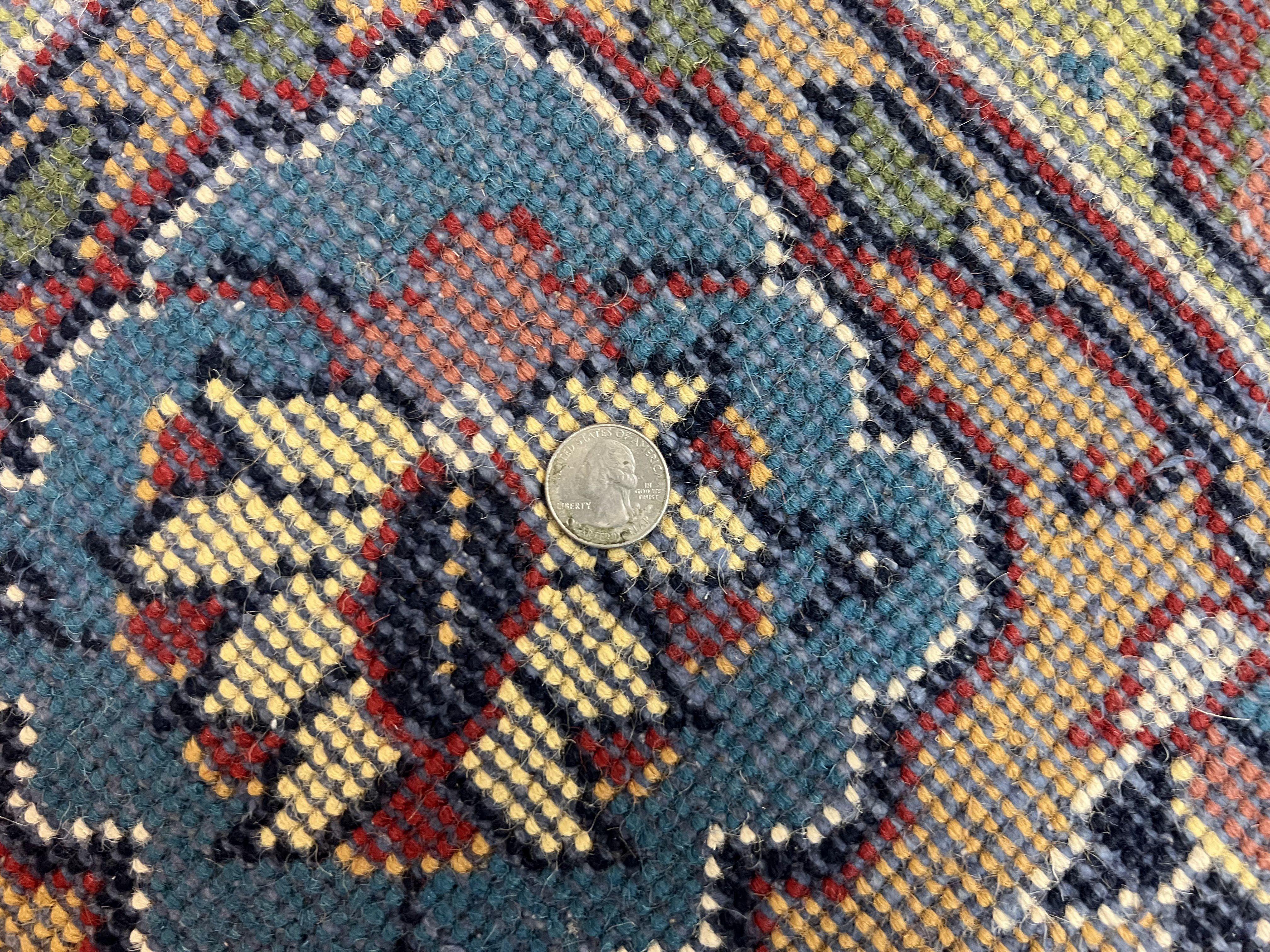 Indo Persian Rug 12x15, Mahal Sarouk Rug 12 x 15, Wool Hand Knotted Vintage Carpet, Navy Blue, Oversized Rug, Center Medallion - Jewel Rugs