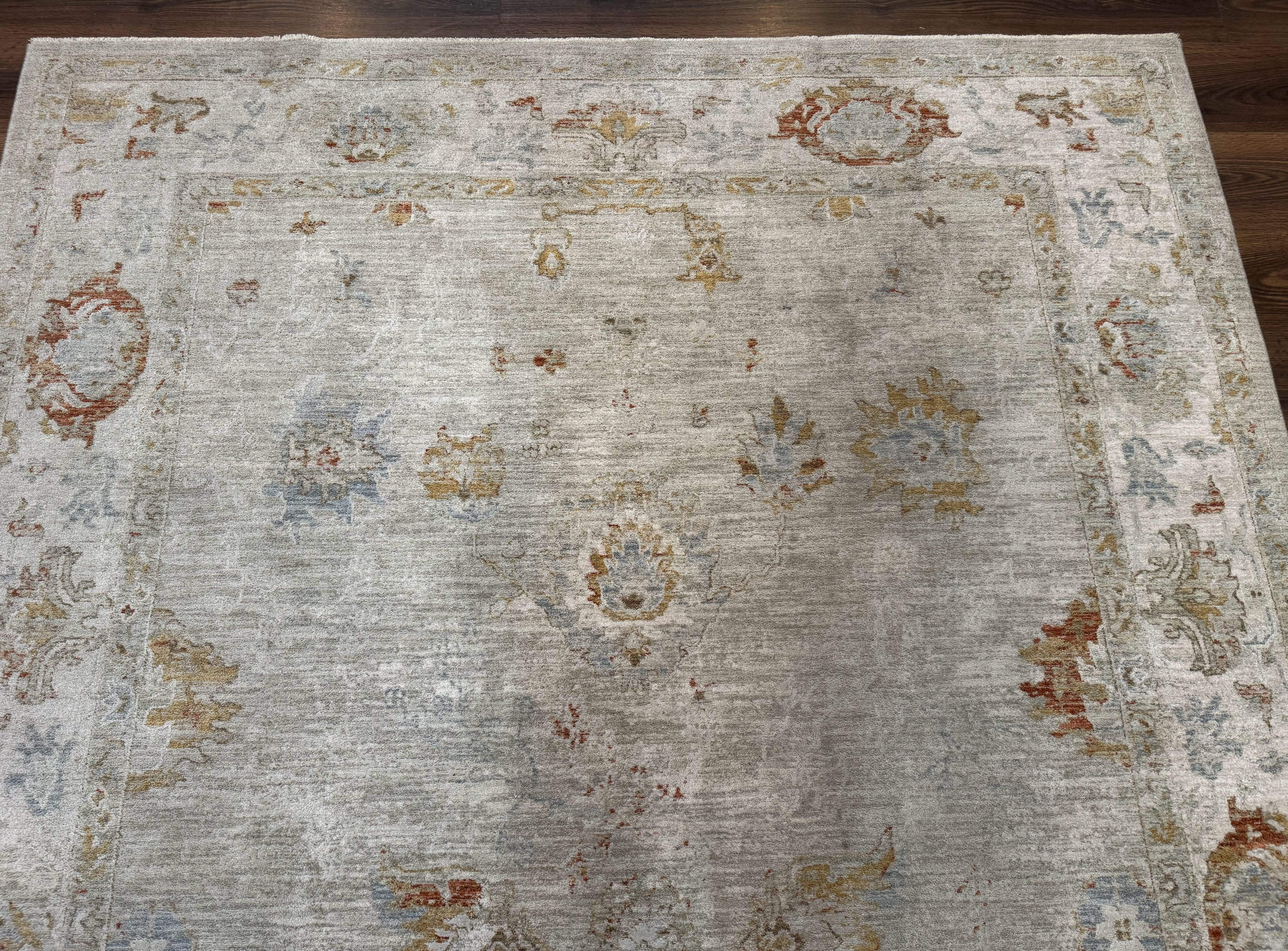 Modern Turkish Oushak Rug 7x9, Netural Colors - Jewel Rugs