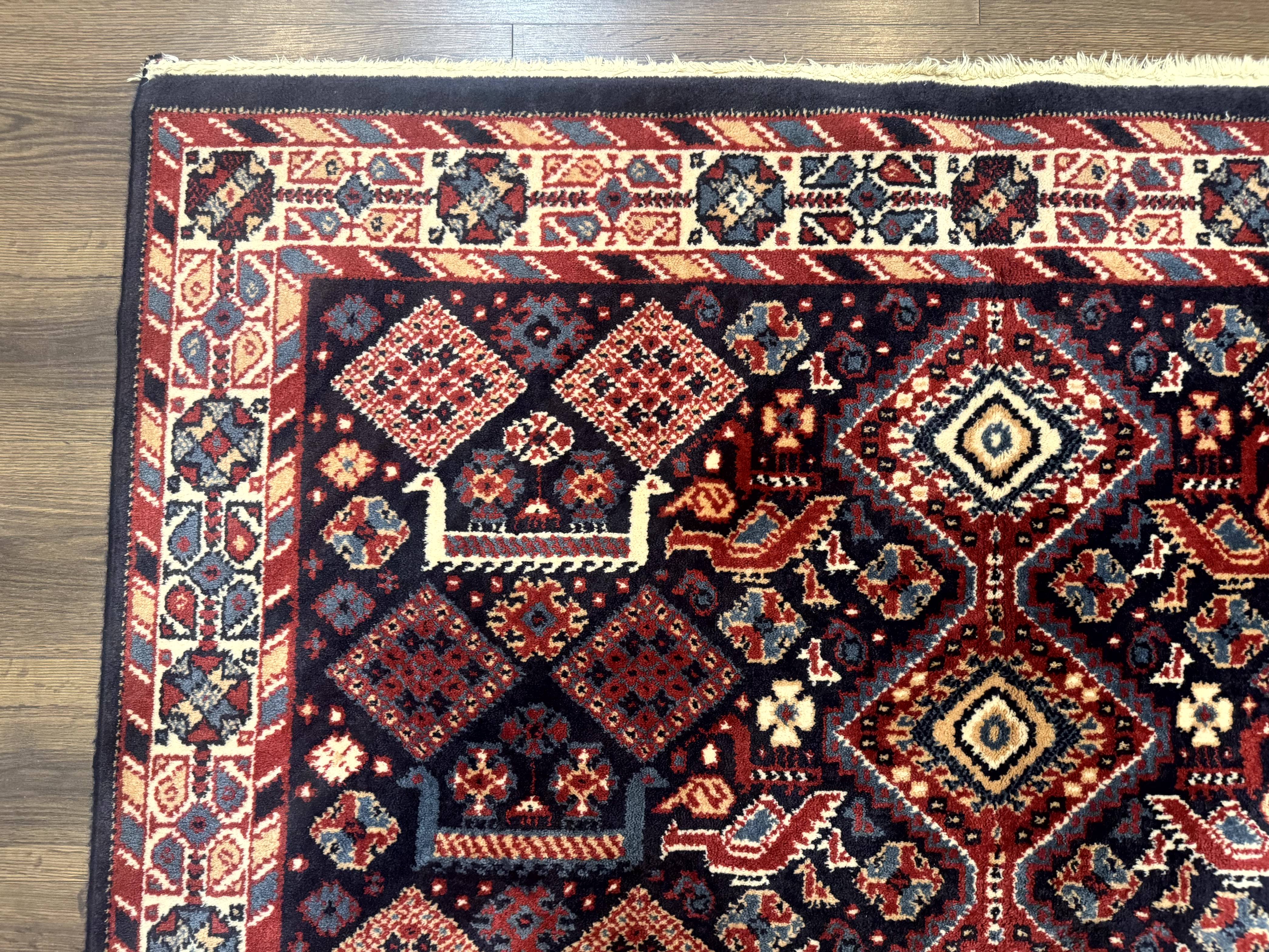 Karastan Rug 5x8, Yuruk Collection #530, Geometric Tribal Wool Pile Vintage Carpet - Jewel Rugs