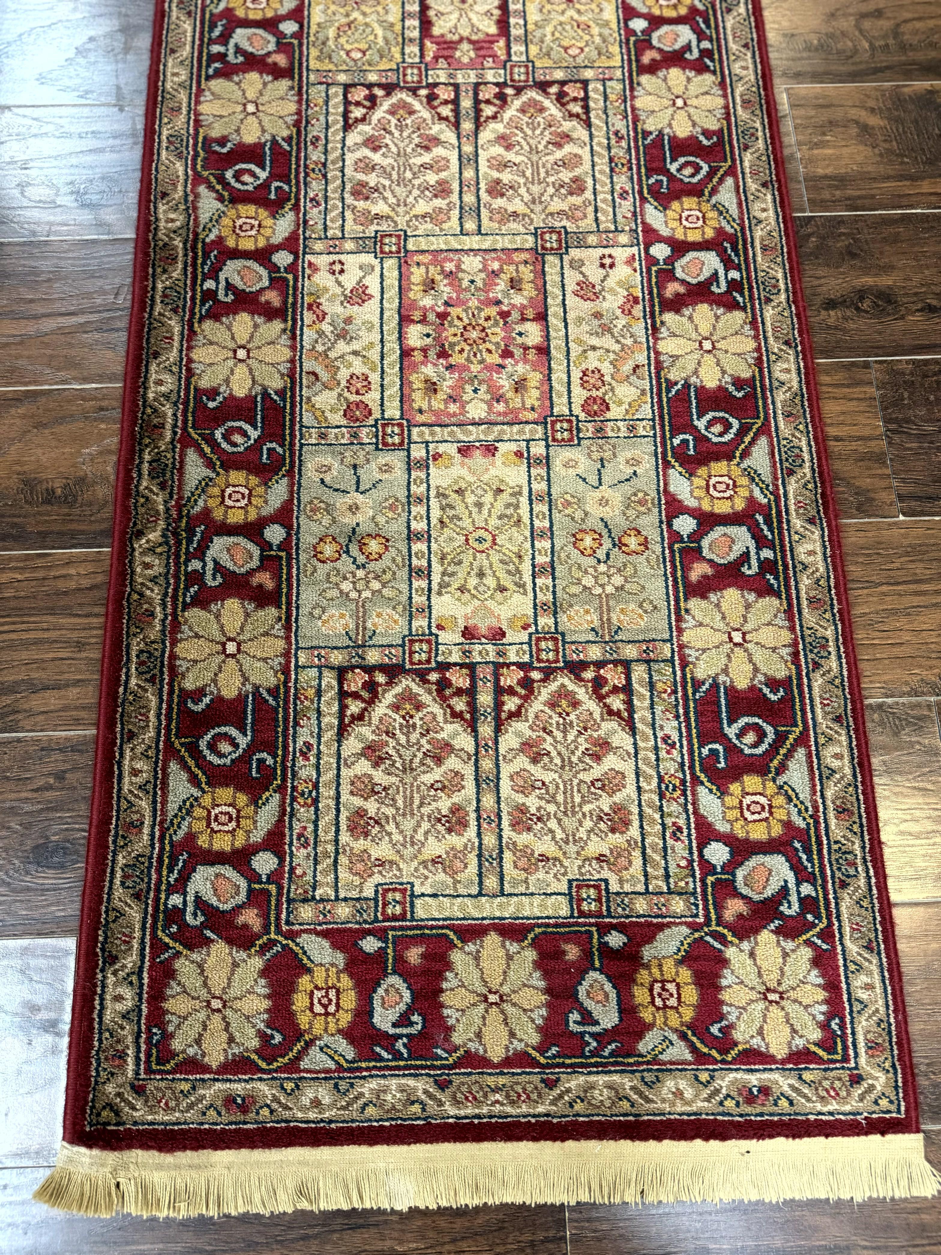 Karastan Runner Rug 2.6 x 8.6, Antique Legends Bakhtiari 2200, Vintage Wool Karastan Runner Rug, Panel Design - Jewel Rugs