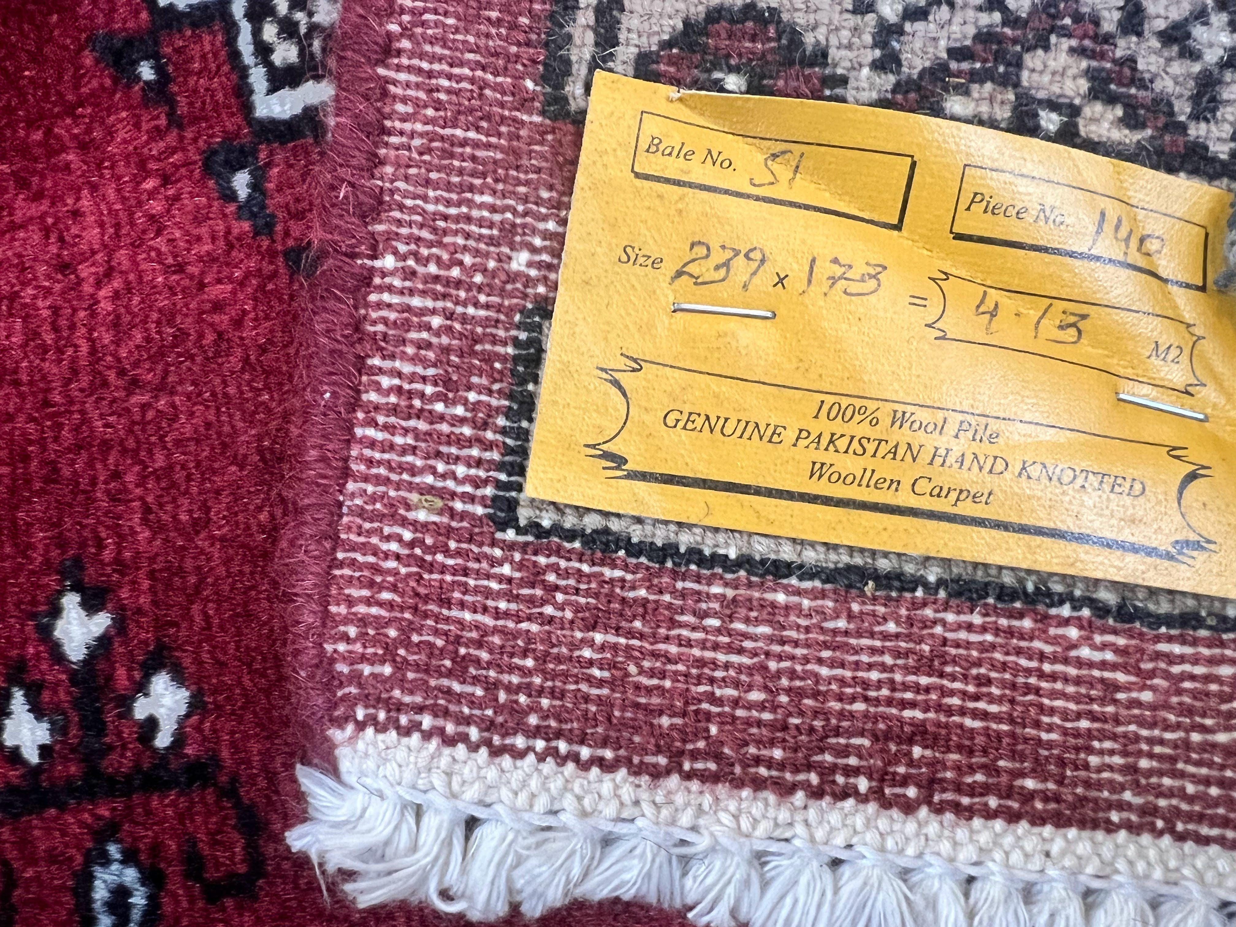 Pakistani Bokhara Rug 6x8, Fine Turkoman Carpet, Wool Handmade Vintage, Red, 6 x 8 Medium Sized Rug, Turkmen Rug - Jewel Rugs