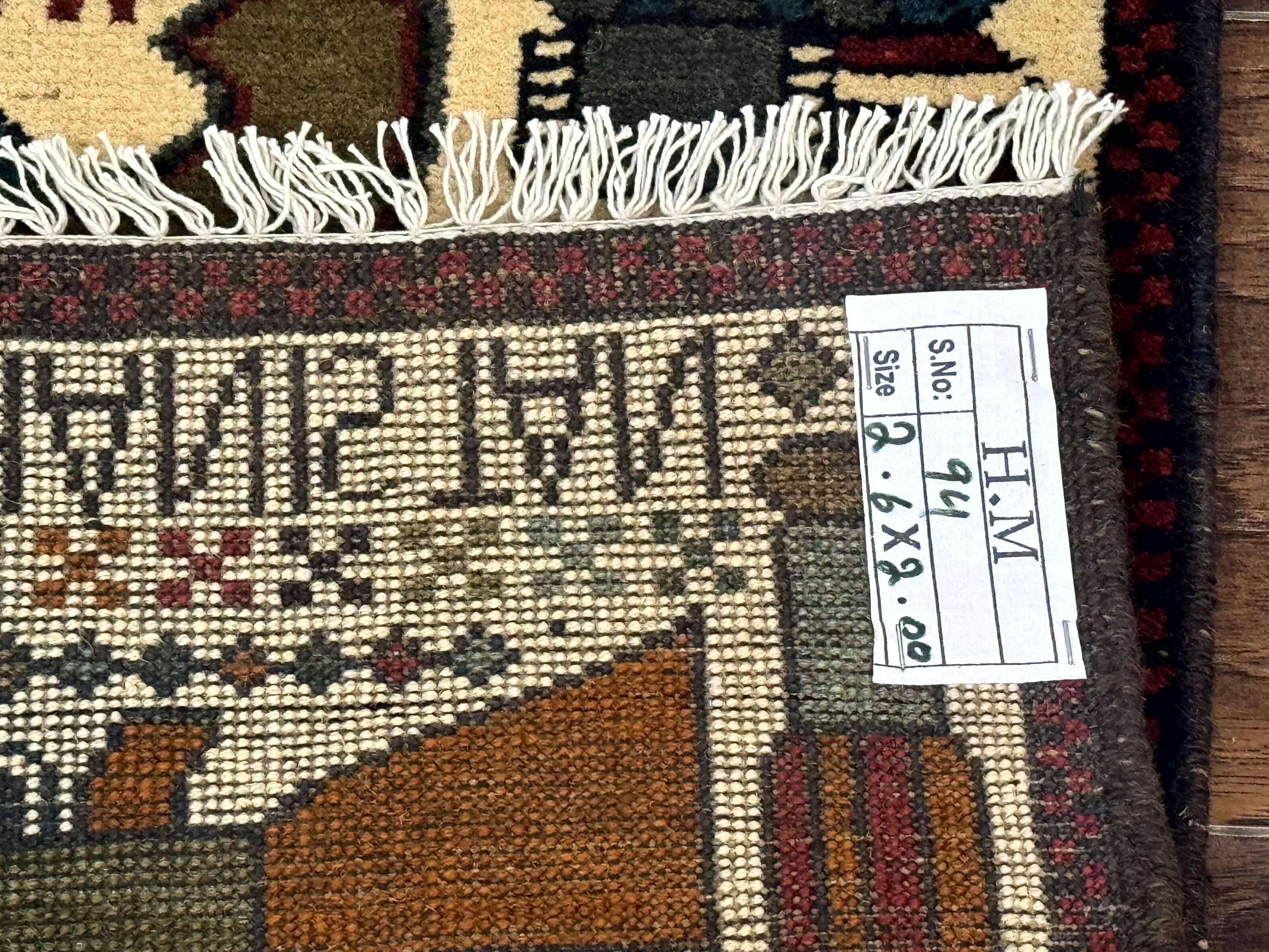 Afghan War Rug, Helicopters Tanks Guns, Handmade, Wool, 2x3 - Jewel Rugs