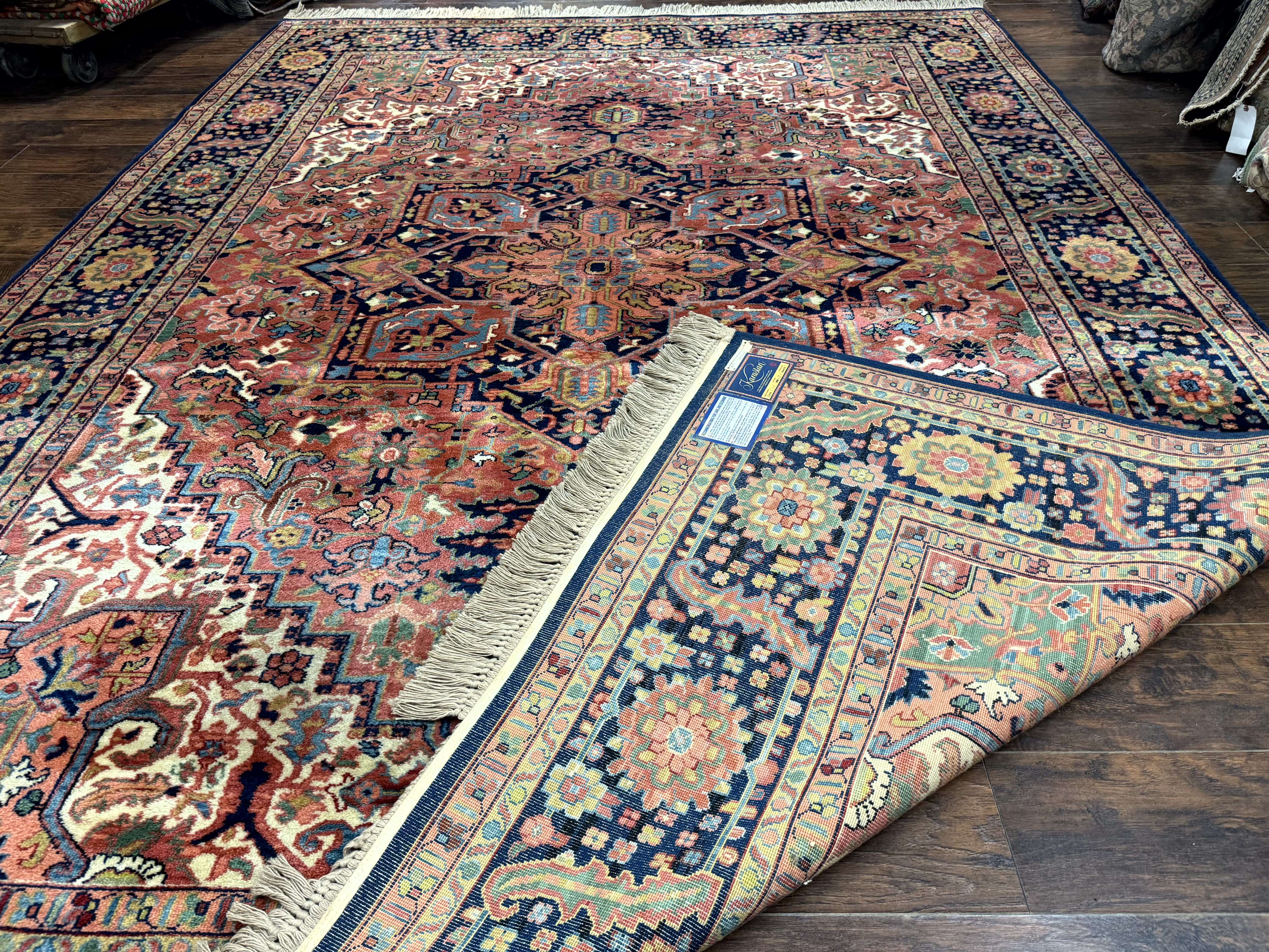 8.8 x 12 Karastan Heriz Rug #726, Vintage Wool Discontinued Carpet, Original 700 Series - Jewel Rugs