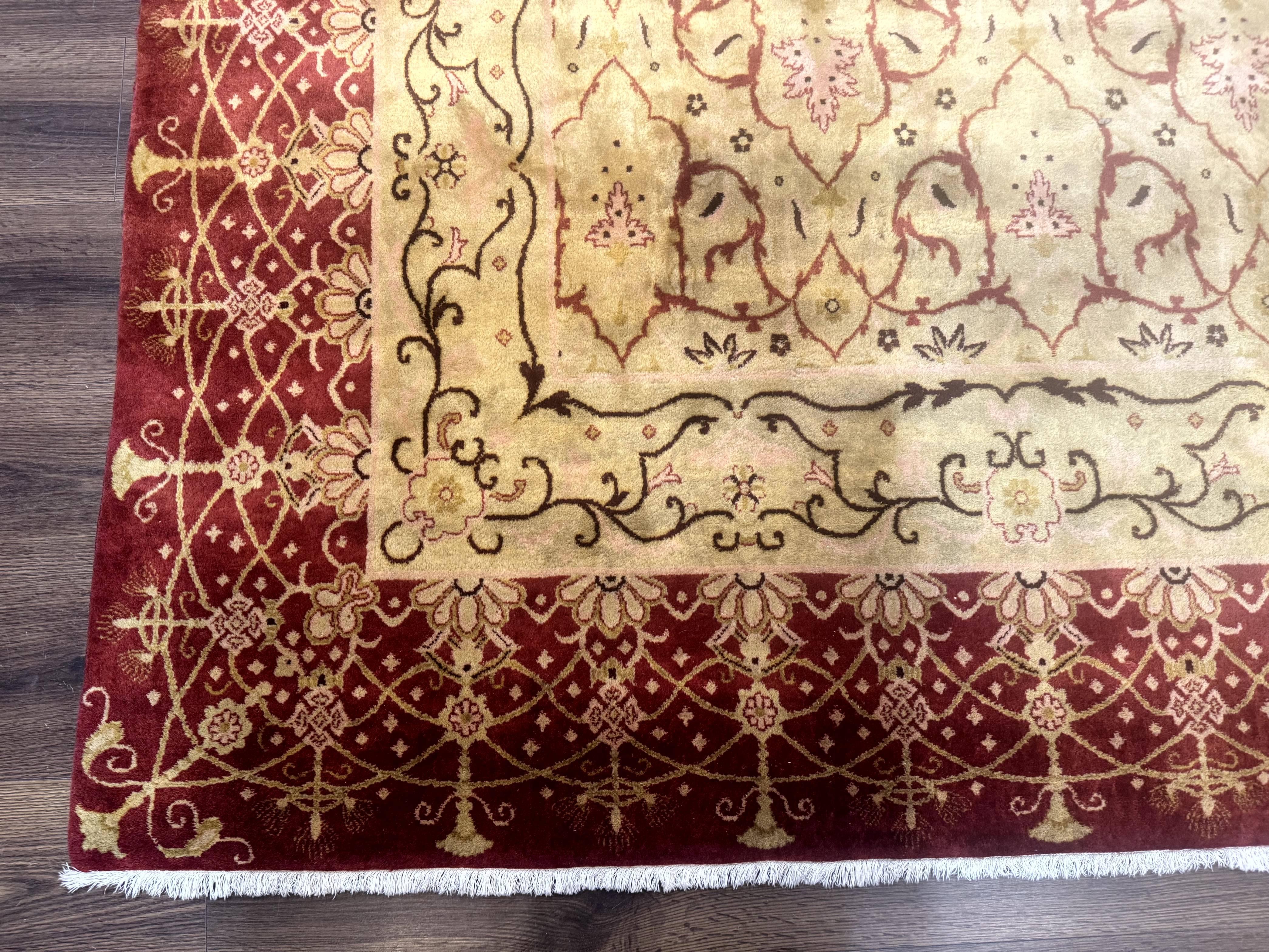 Pak Persian Rug 8x10, Allover Pattern, Gold-Tan, Fine 200 KPSI - Jewel Rugs