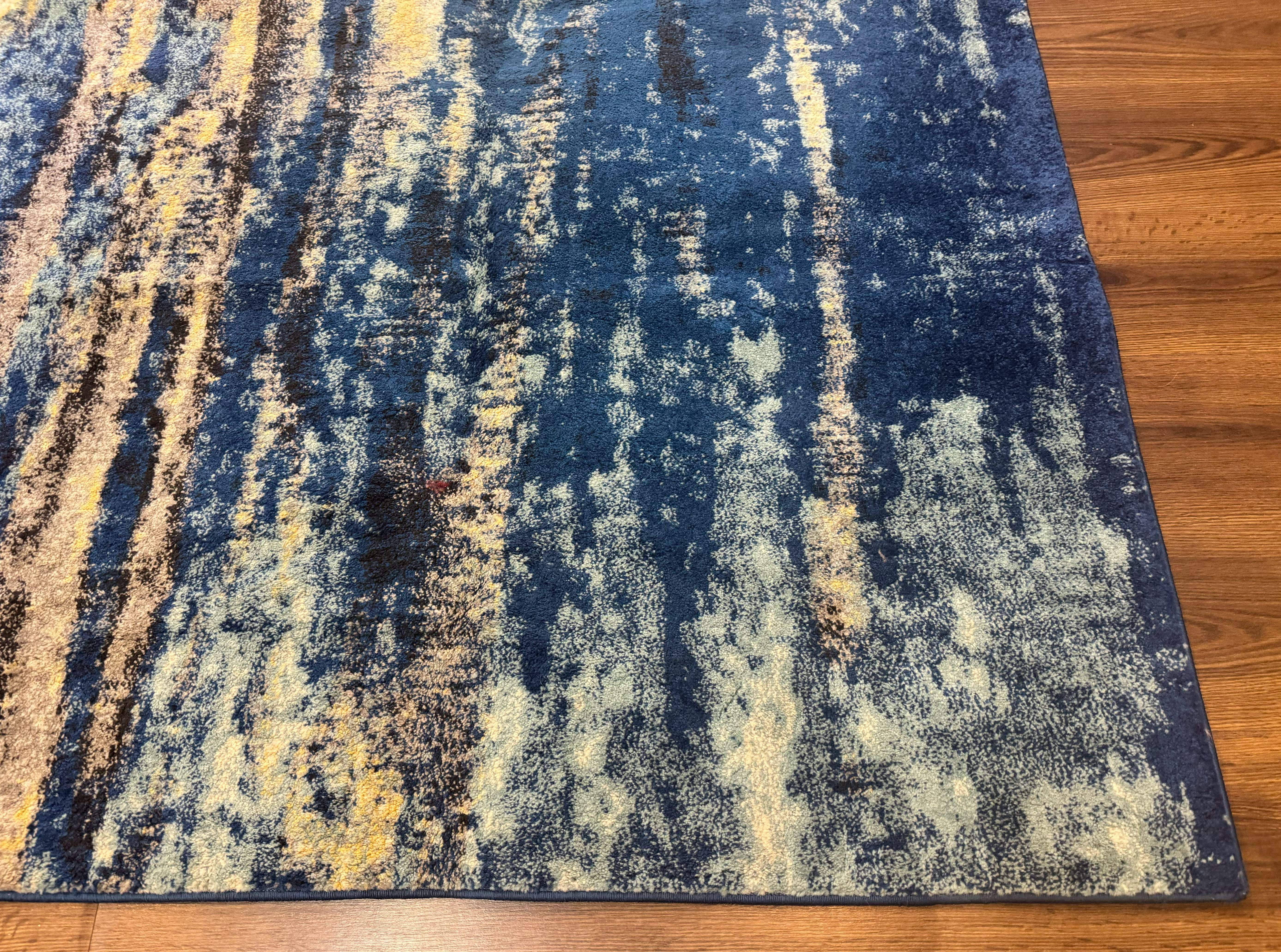 Modern Abstract Blue Area Rug 8x11 ft - Jewel Rugs