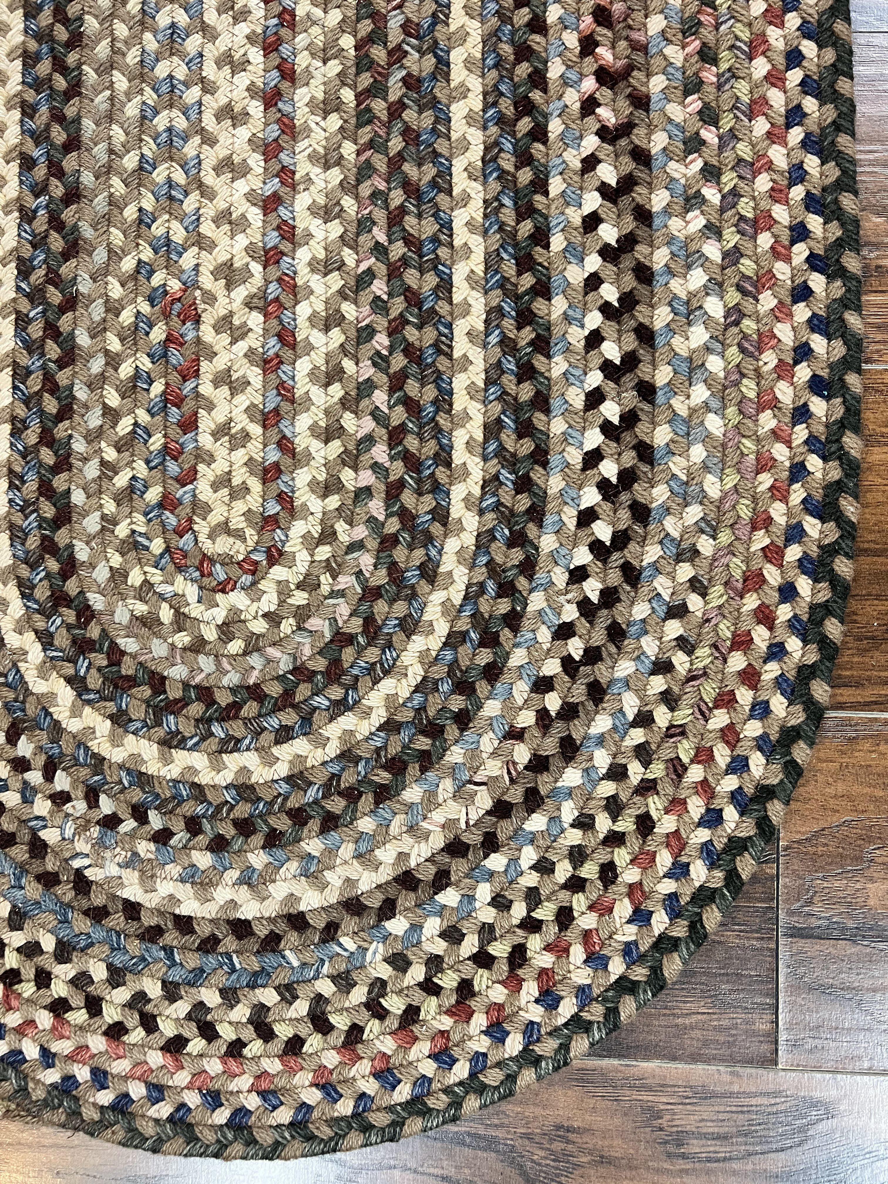 Oval Braided Rug 2x4, Multicolor Oval Rug, Hand Woven, Vintage Wool Handmade Braided Rug, Small American Braided Rug - Jewel Rugs