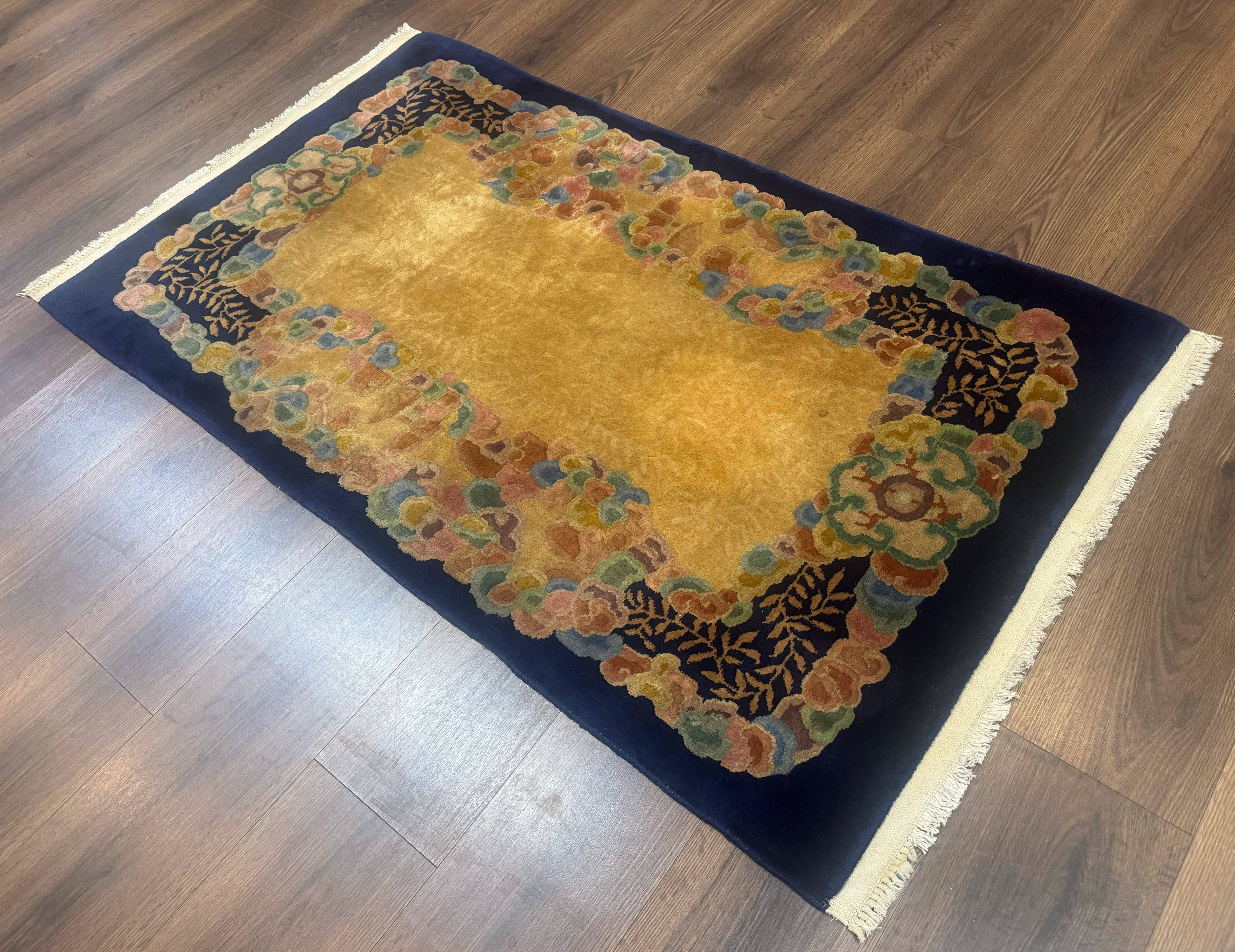 Chinese Wool Rug 3x5, Vintage Carpet, Handmade - Jewel Rugs