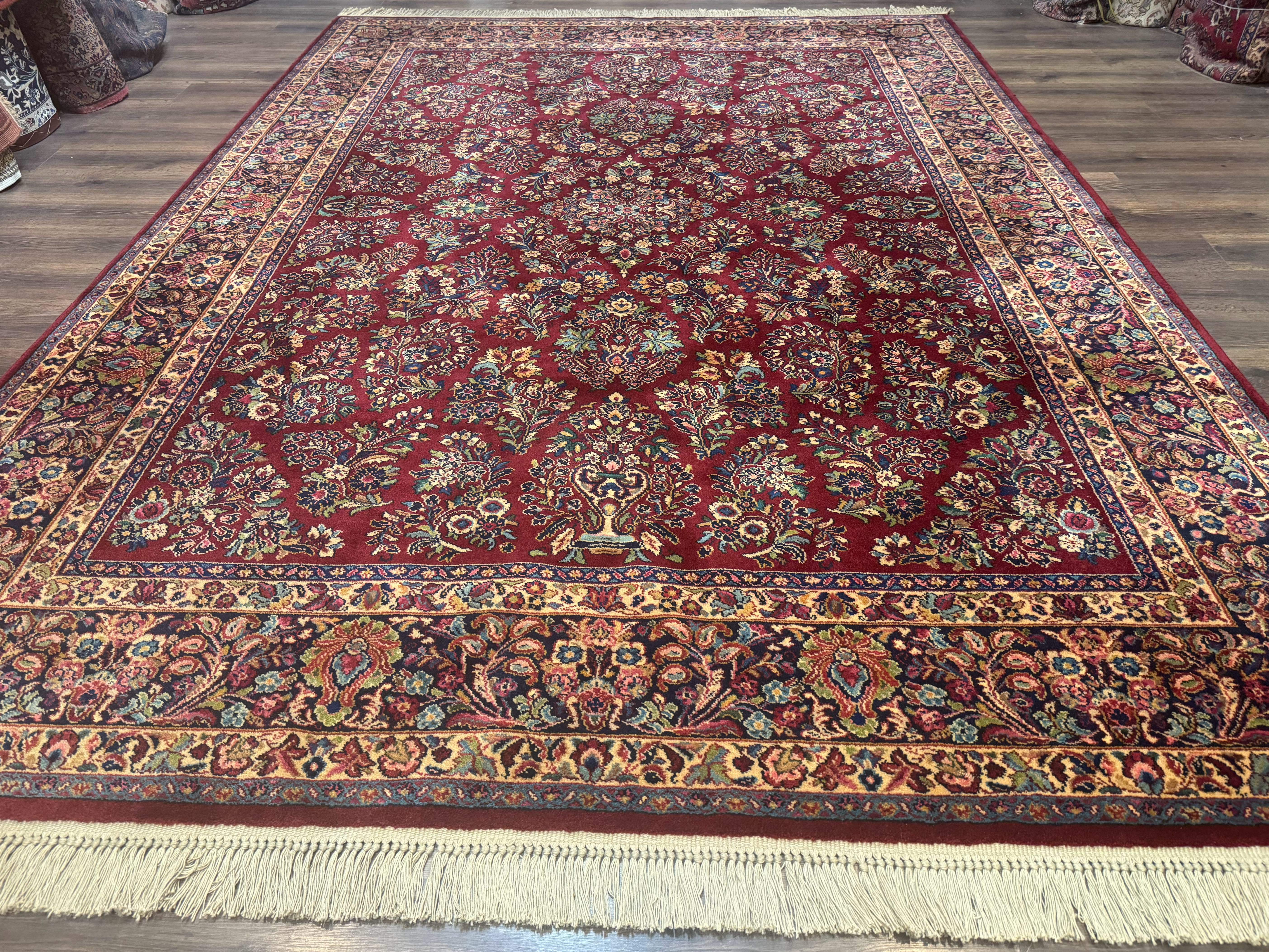 Karastan Rug 8.8 x 12 Red Sarouk #785 - Jewel Rugs