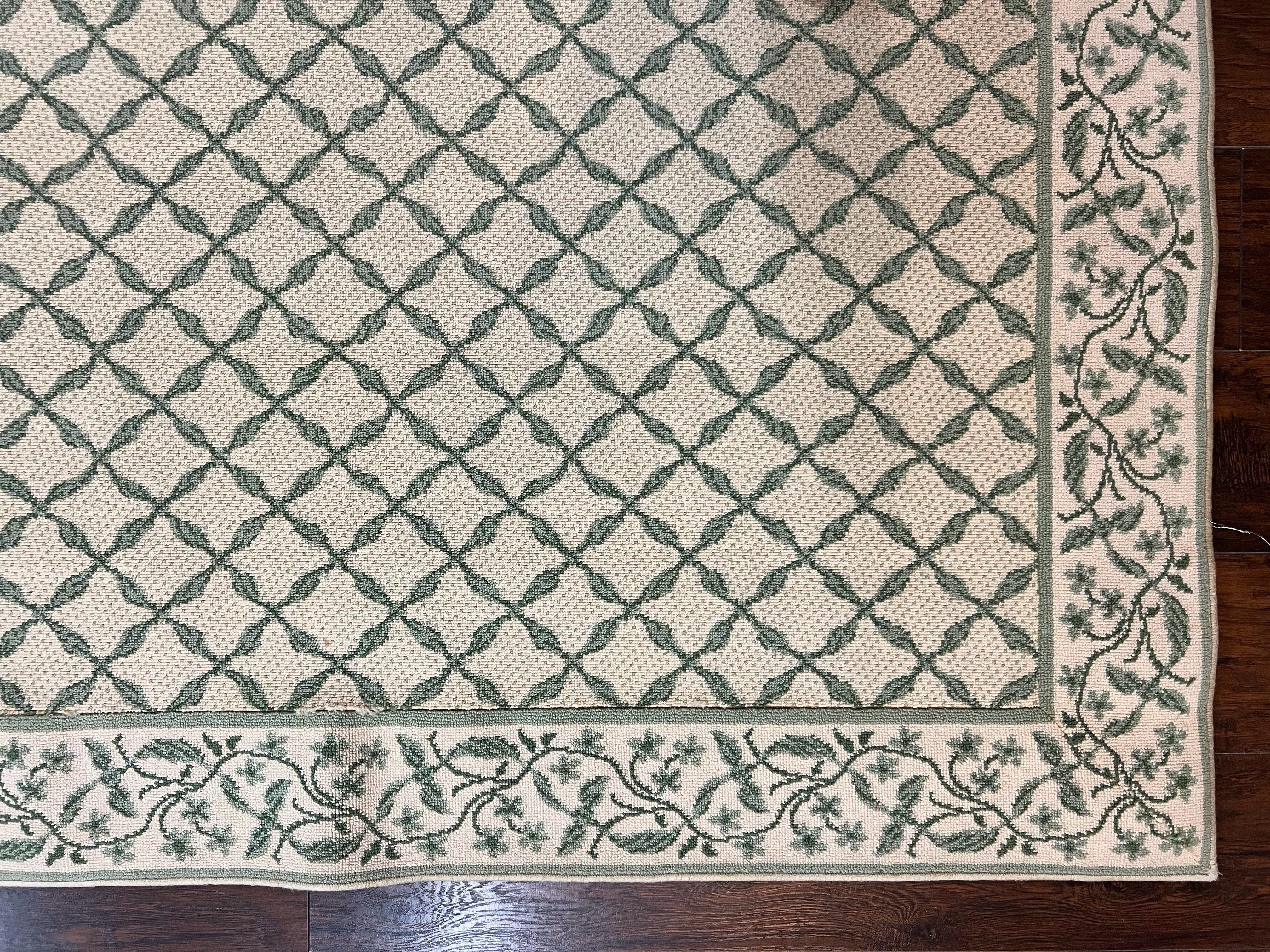 Vintage Stark Carpet 10x12, Beige & Green, European Elegant Design, Custom Made Stark Rug, Large - Jewel Rugs