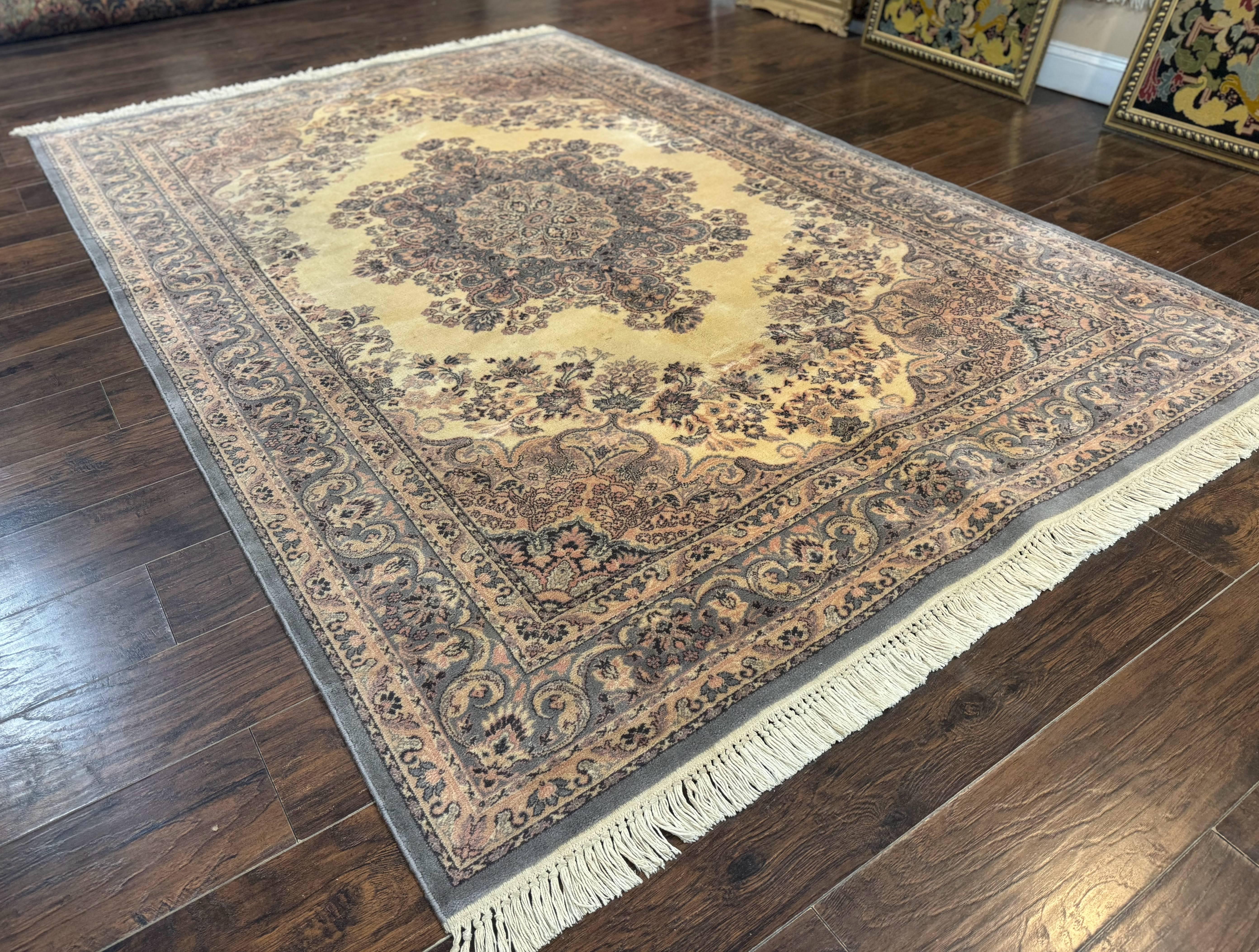 Belgium Power Loomed Wool Rug 6.9 x 9.6, Vintage Oriental Carpet - Jewel Rugs