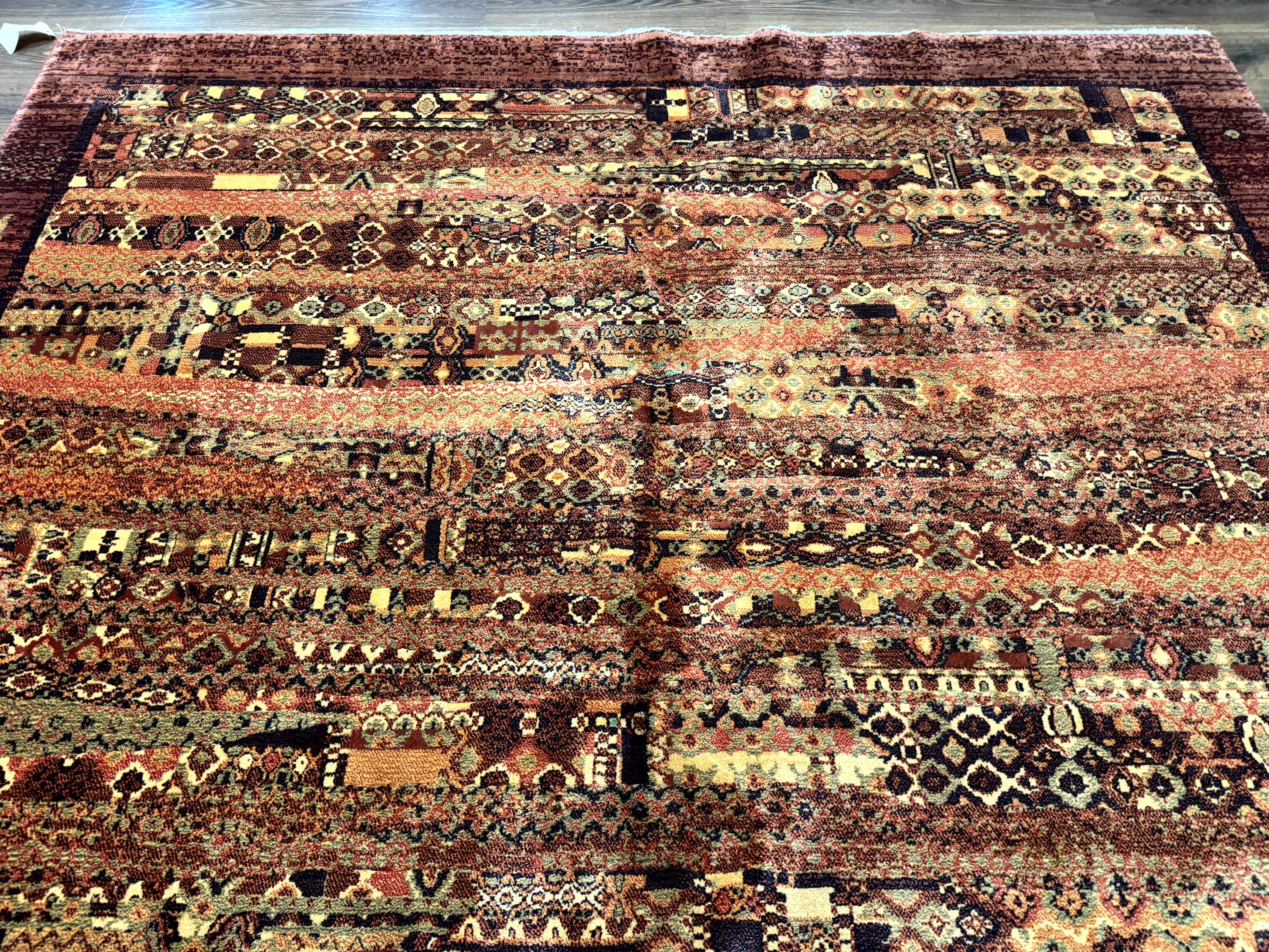 Couristan Rug 8x11 Brown Contemporary Wool Belgium Power Loomed Carpet - Jewel Rugs