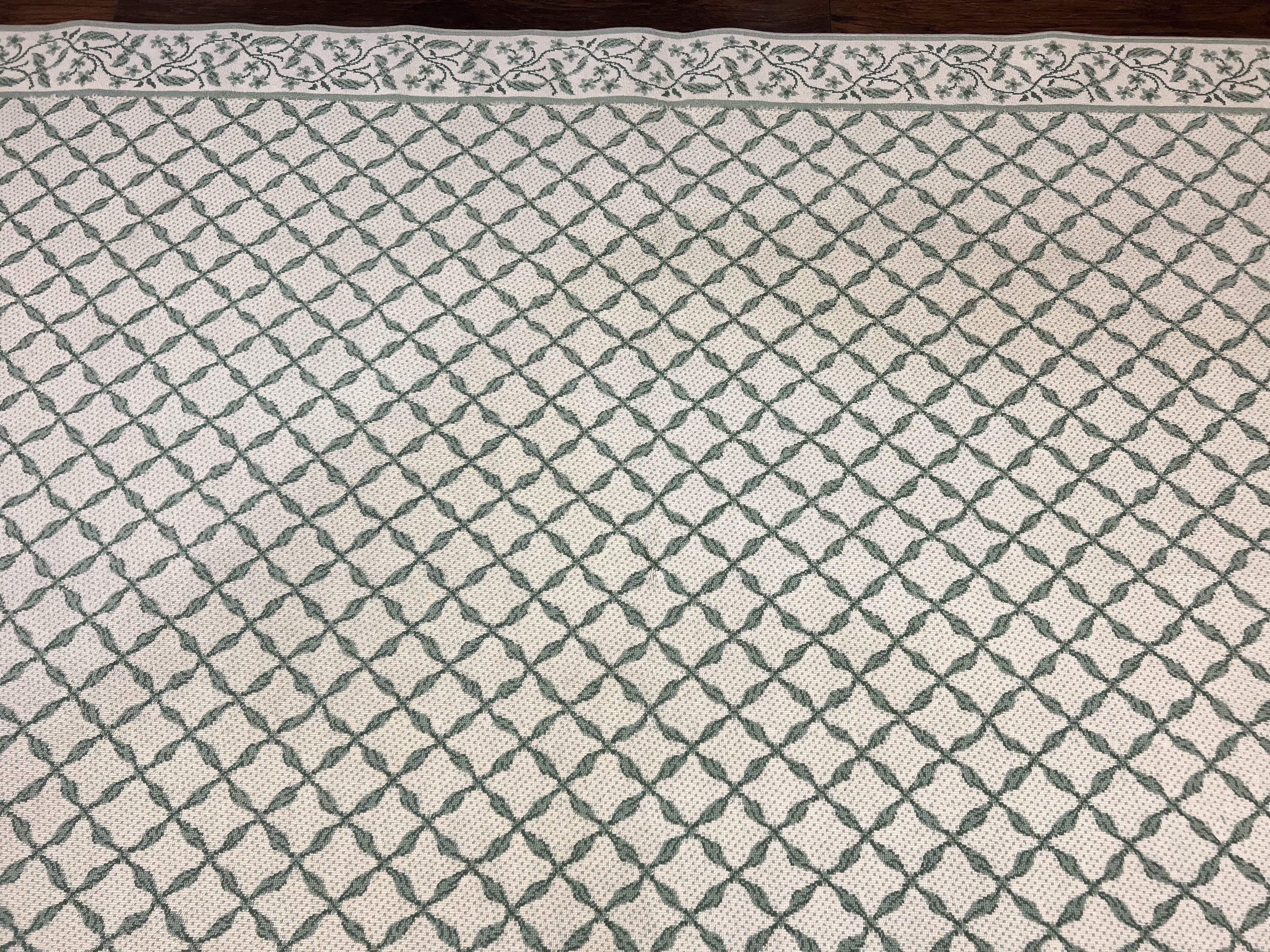 Vintage Stark Carpet 10x12, Beige & Green, European Elegant Design, Custom Made Stark Rug, Large - Jewel Rugs