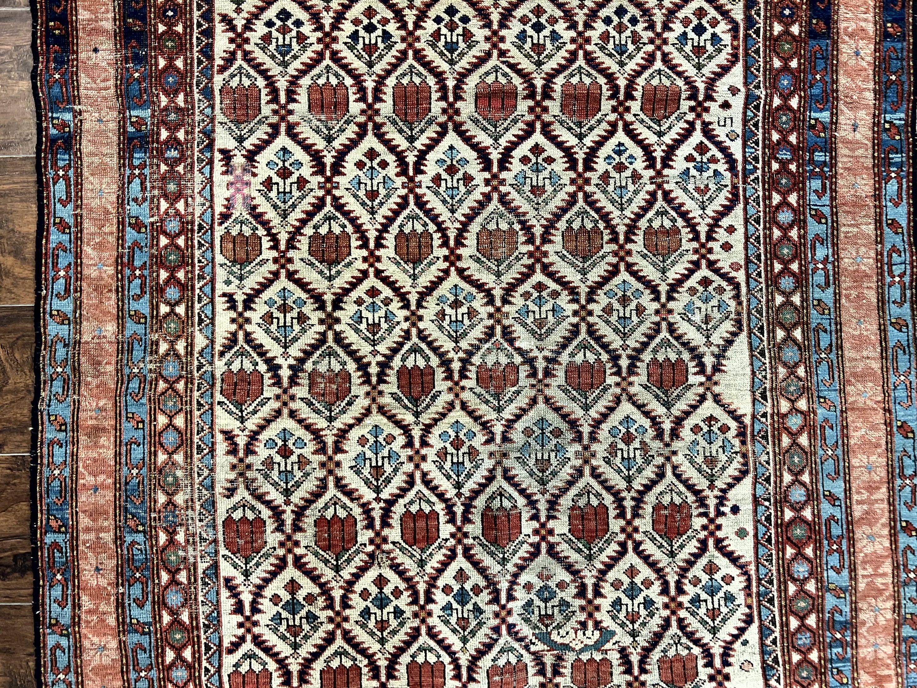Antique Caucasian Rug 4x6, Hand Knotted Wool Carpet, Shirvan Rug - Jewel Rugs