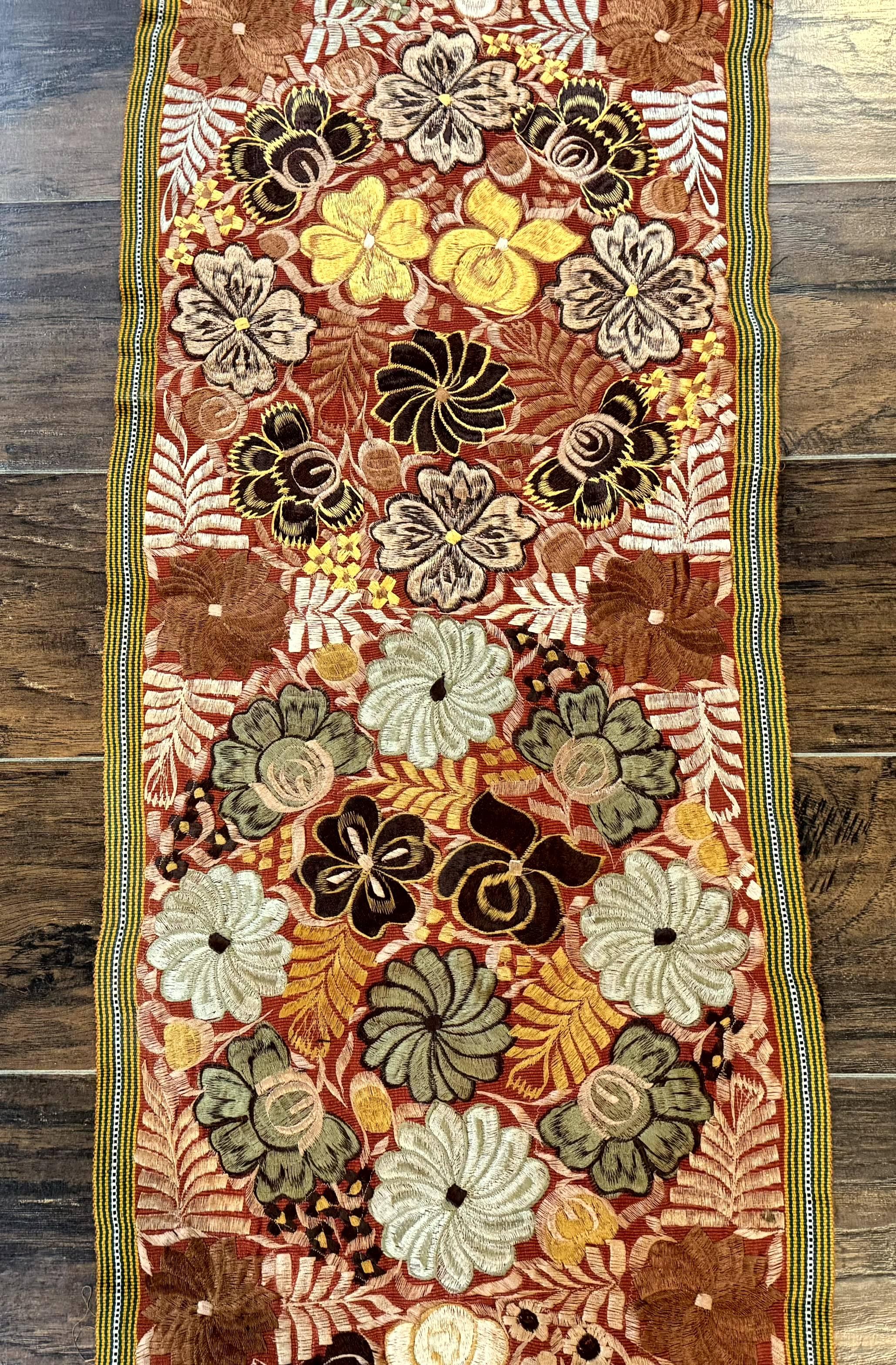 Vintage Table Runner 1.5 x 7.5, Floral - Jewel Rugs