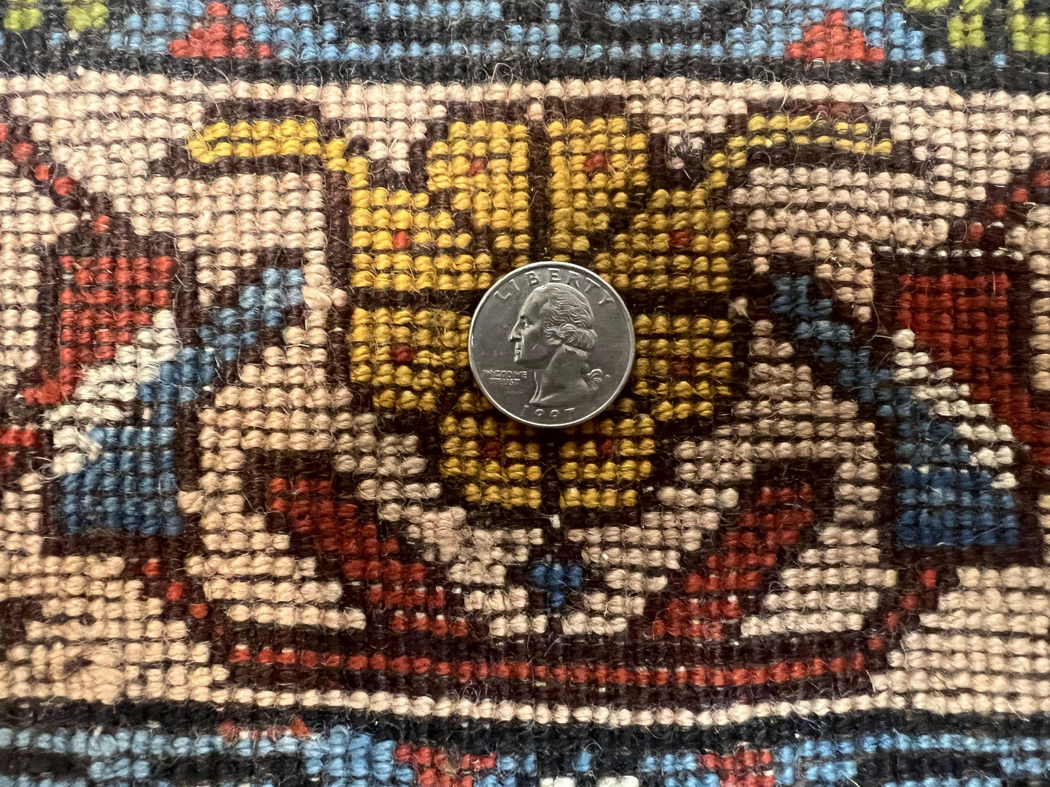 Persian Tribal Runner Rug 2.9 x 14, Colorful Rare Antique Persian Shiraz Yalameh Geometric Carpet for Hallway, 14ft Runner, Handmade, Wool, Red - Jewel Rugs