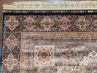 Square Turkish Silk Rug 5x5, Mamluk Design, Detailed, New, Bamboo Silk - Jewel Rugs