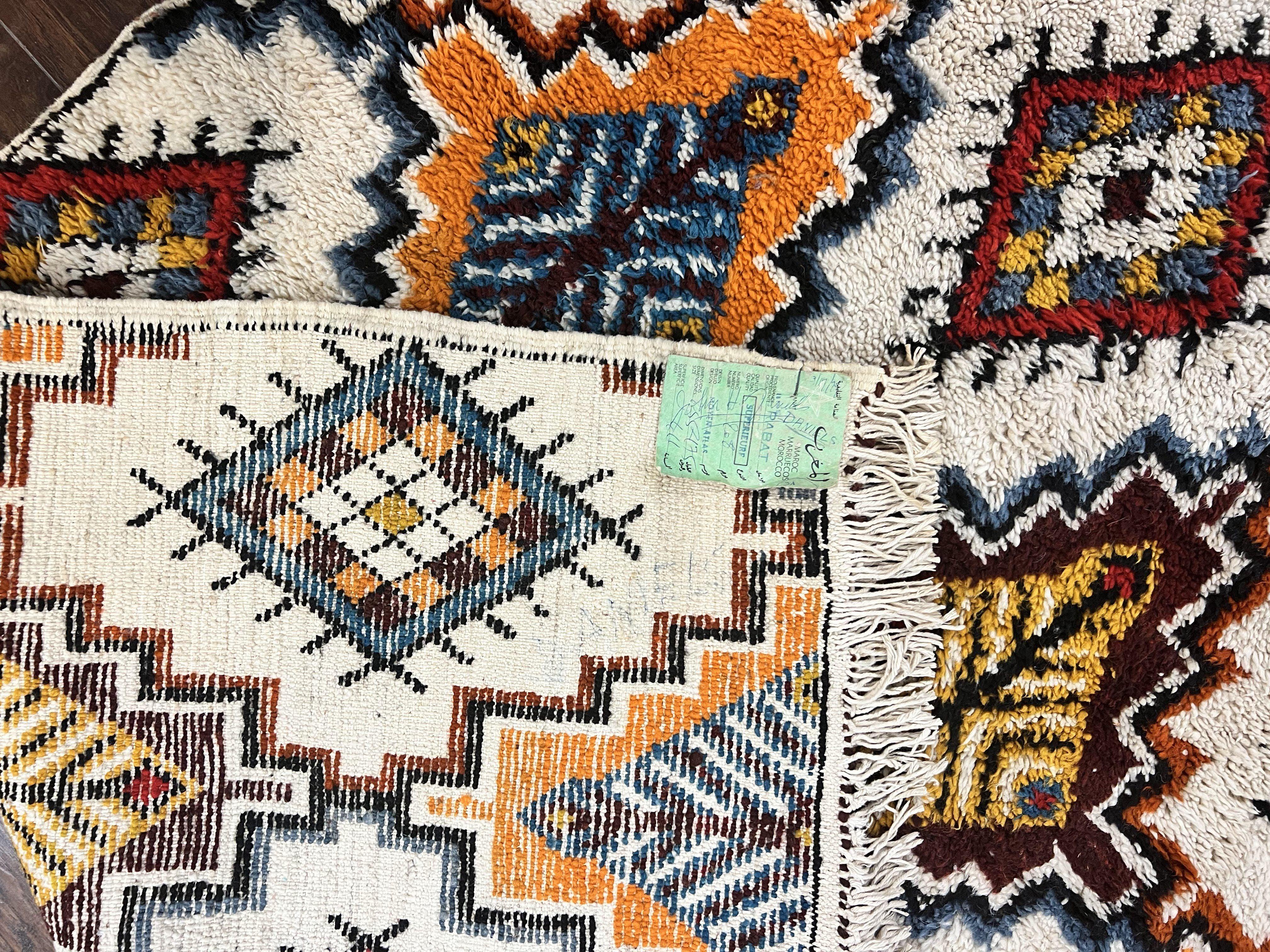 Moroccan Rug 5.9 x 7.6, Colorful Geometric Panel, Soft Wool, Handmade, Multicolor, Vintage Moroccan Carpet, Berber Rug, Rabat Rug - Jewel Rugs