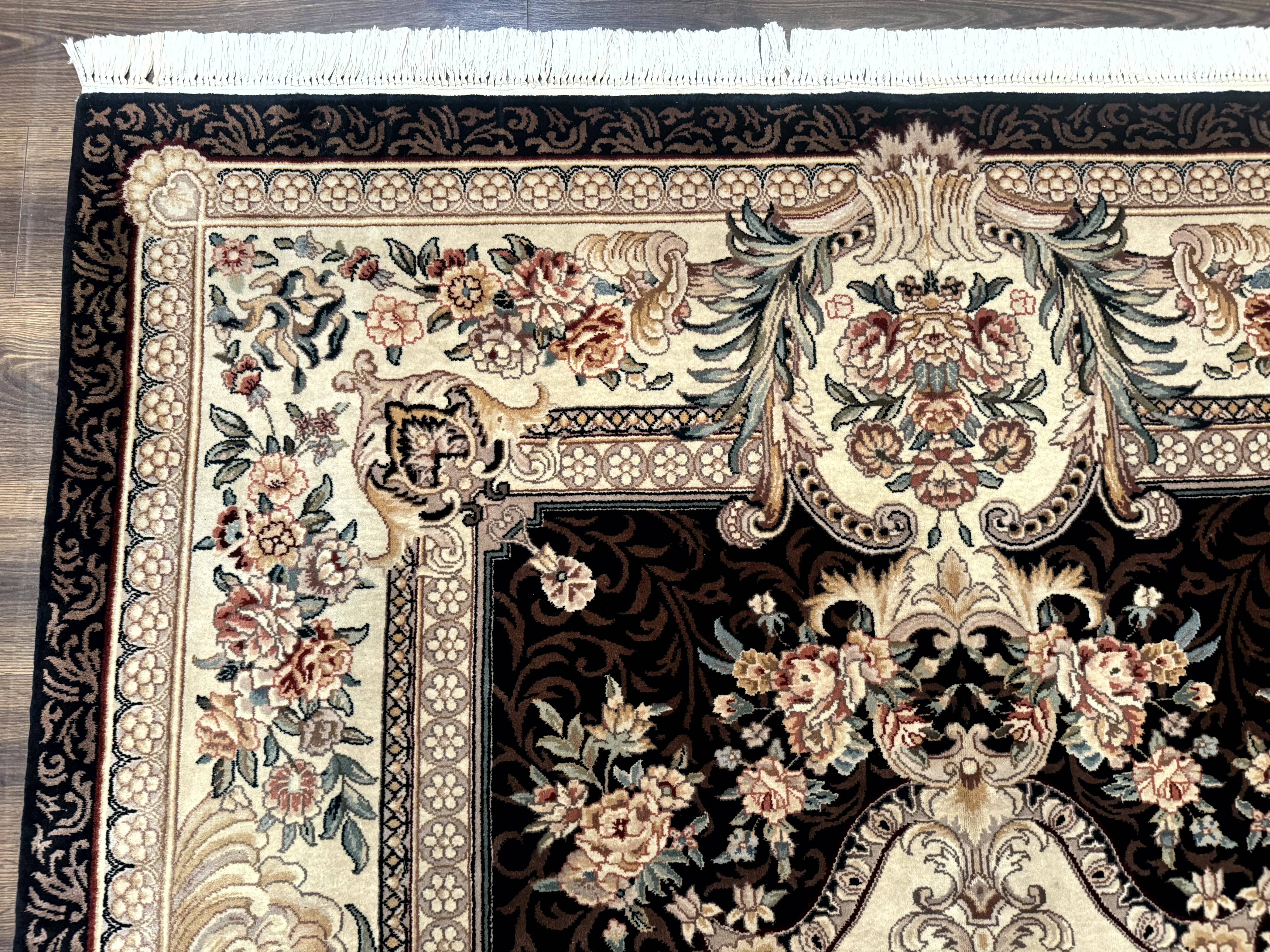 Aubusson Rug 6x9, European Design, Fine 170 KPSI, Elegant Carpet - Jewel Rugs