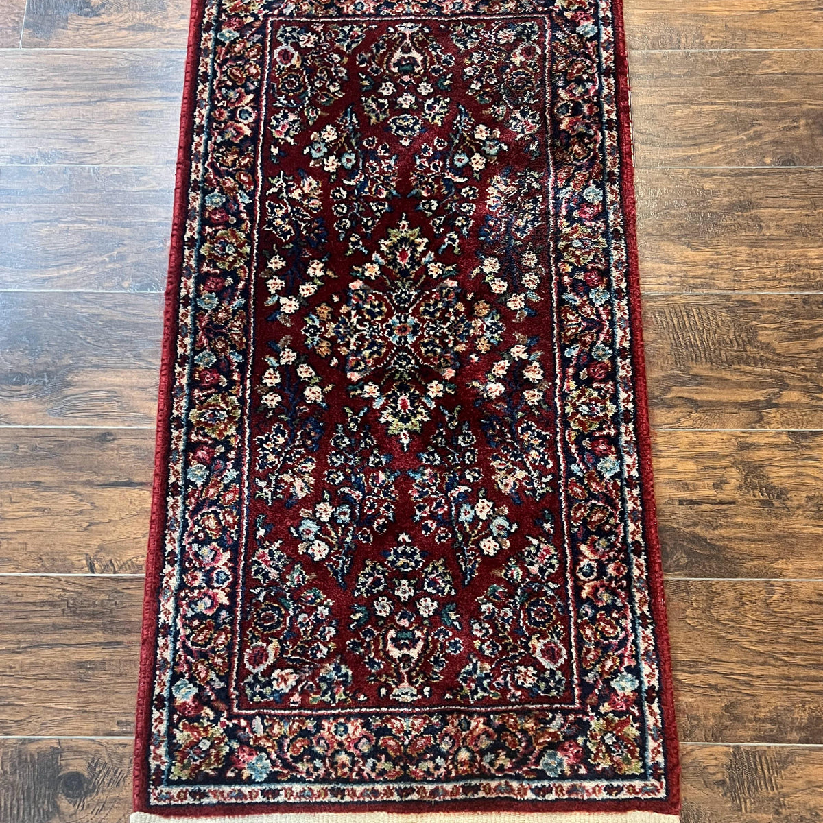 Small Karastan Rug 2x4 Red Sarouk #785, Karastan Wool Pile Rug, Origin ...