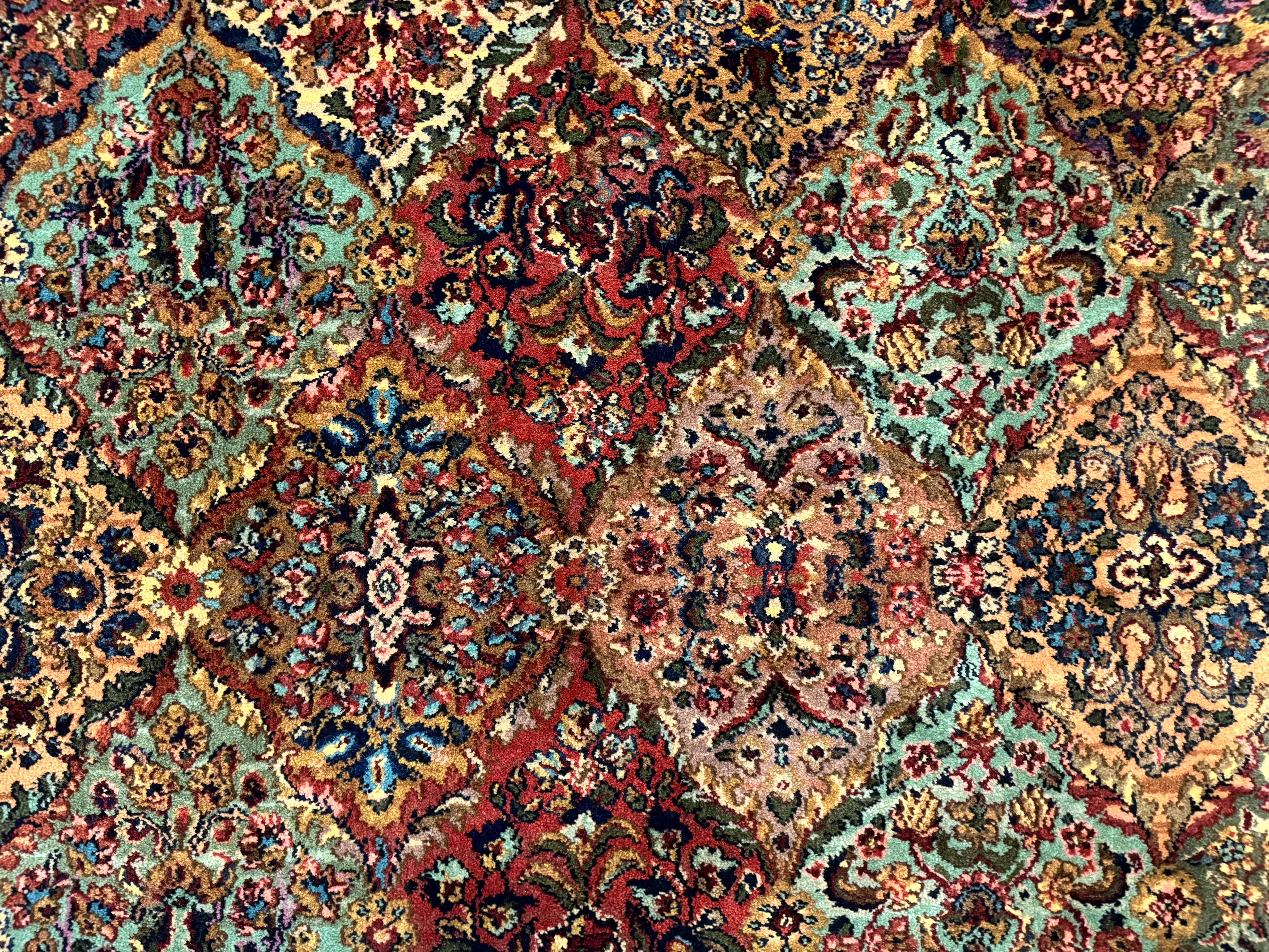 8.8 x 12 Karastan Multicolor Kirman Rug #717 - Vintage Wool Carpet - Jewel Rugs