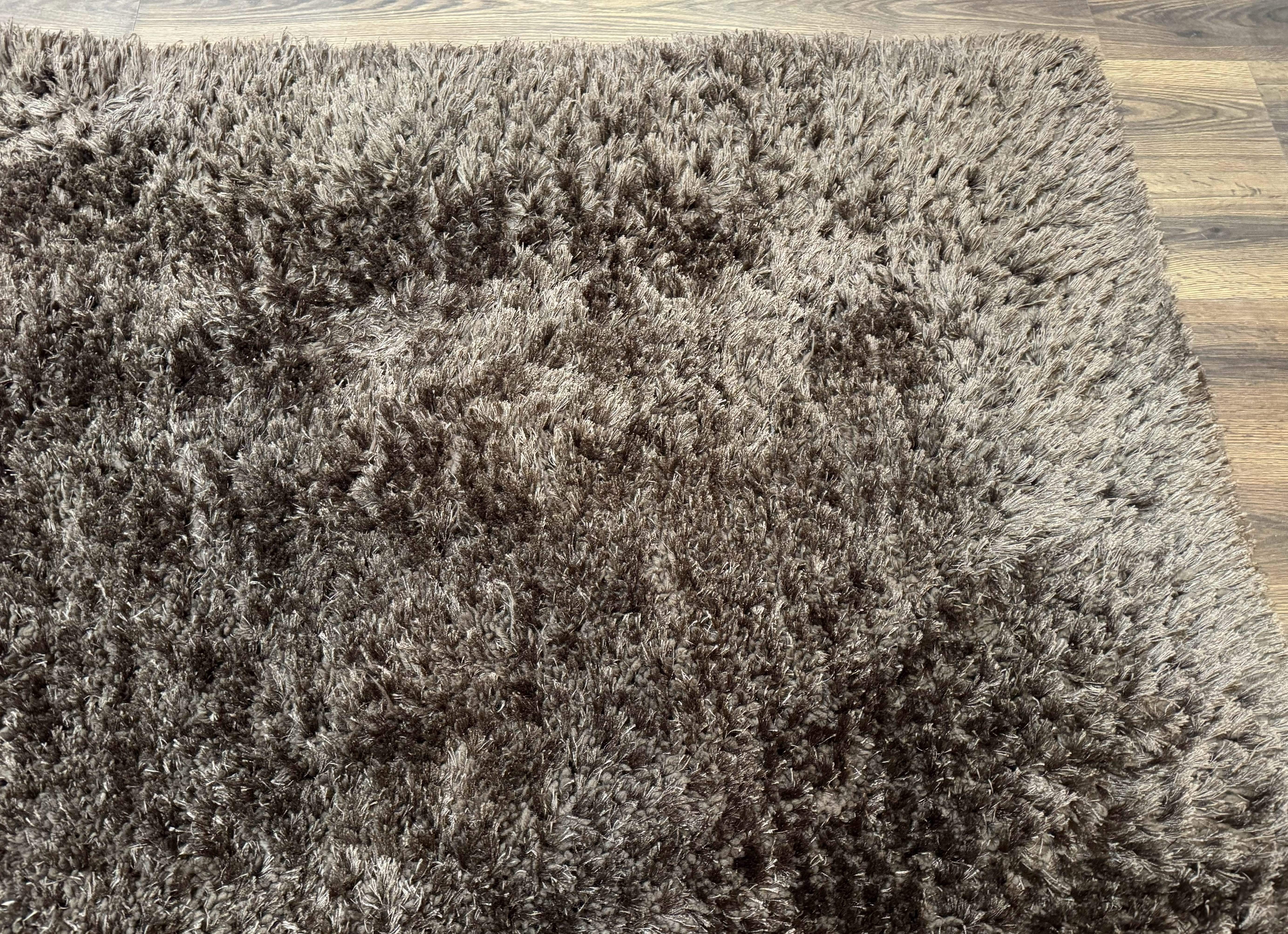 Brown Shag Rug 8x11, Modern Contemporary Area Rug - Jewel Rugs