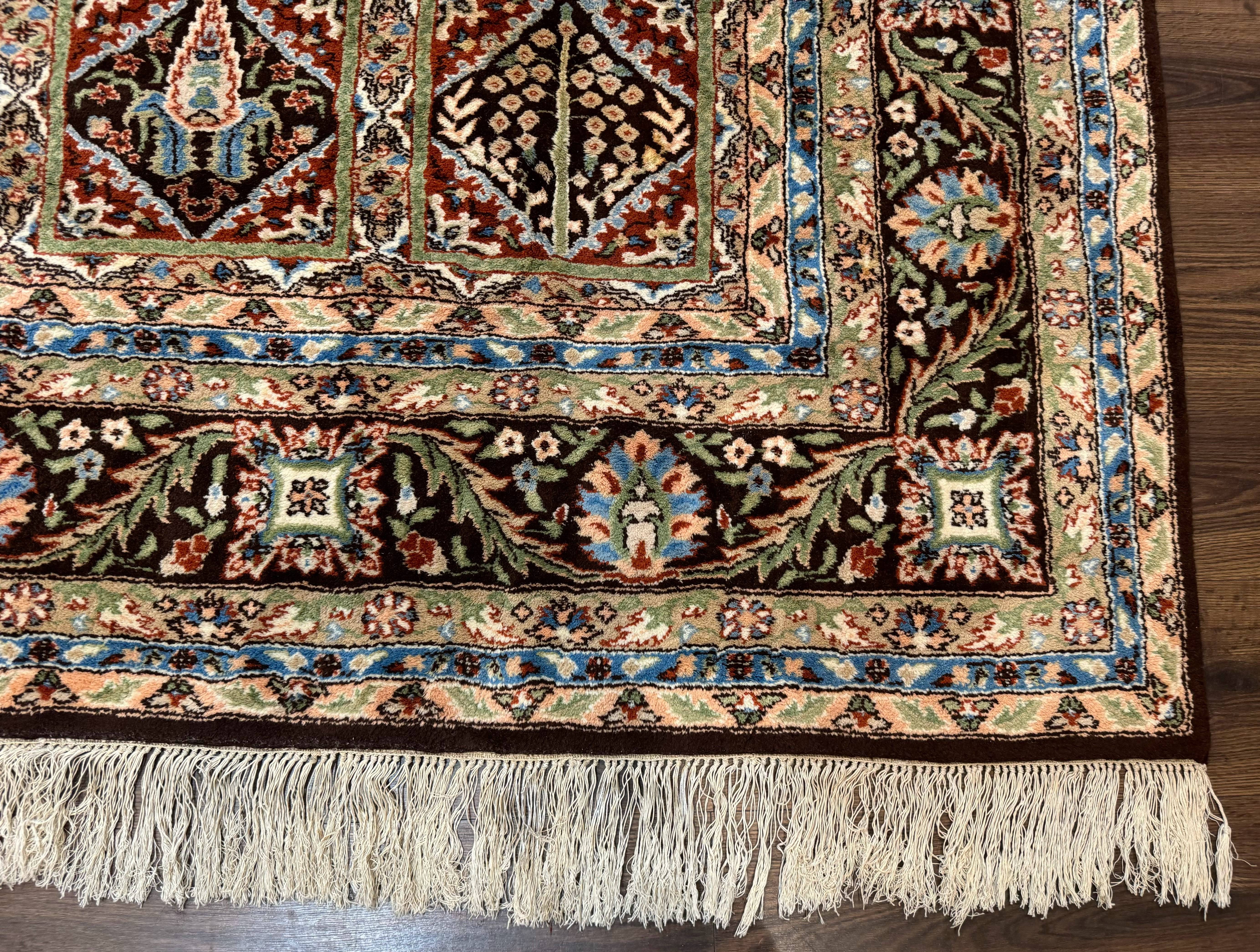 Sino Persian Rug 8x10, Panel Design, Brown, Multicolor, Wool, Cedar Trees - Jewel Rugs