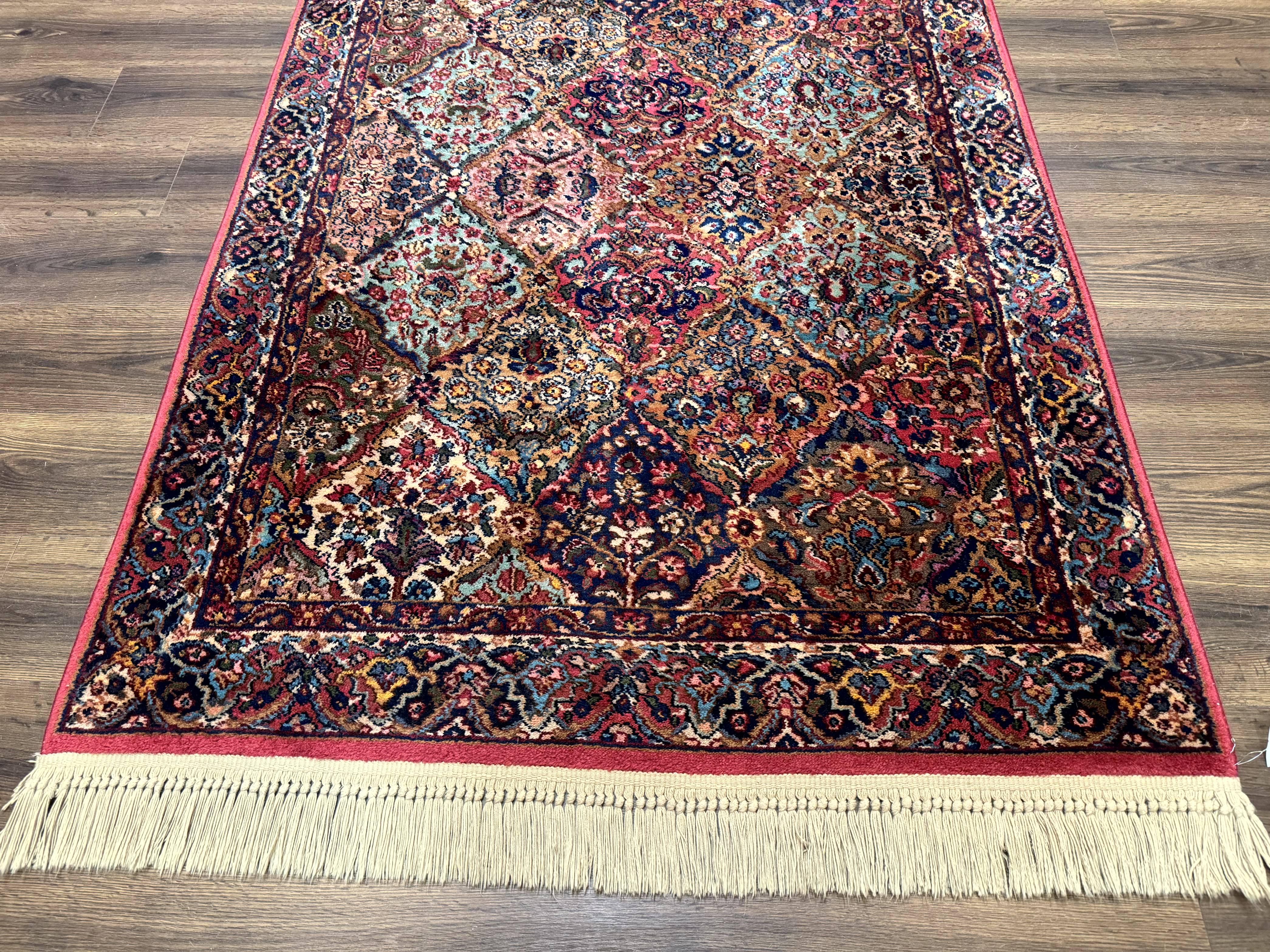 Karastan Rug 4x6 Multicolor Panel Kirman Rug #717, Wool Karastan Carpet, Original Collection 700 Series, Vintage, Rare Size - Jewel Rugs