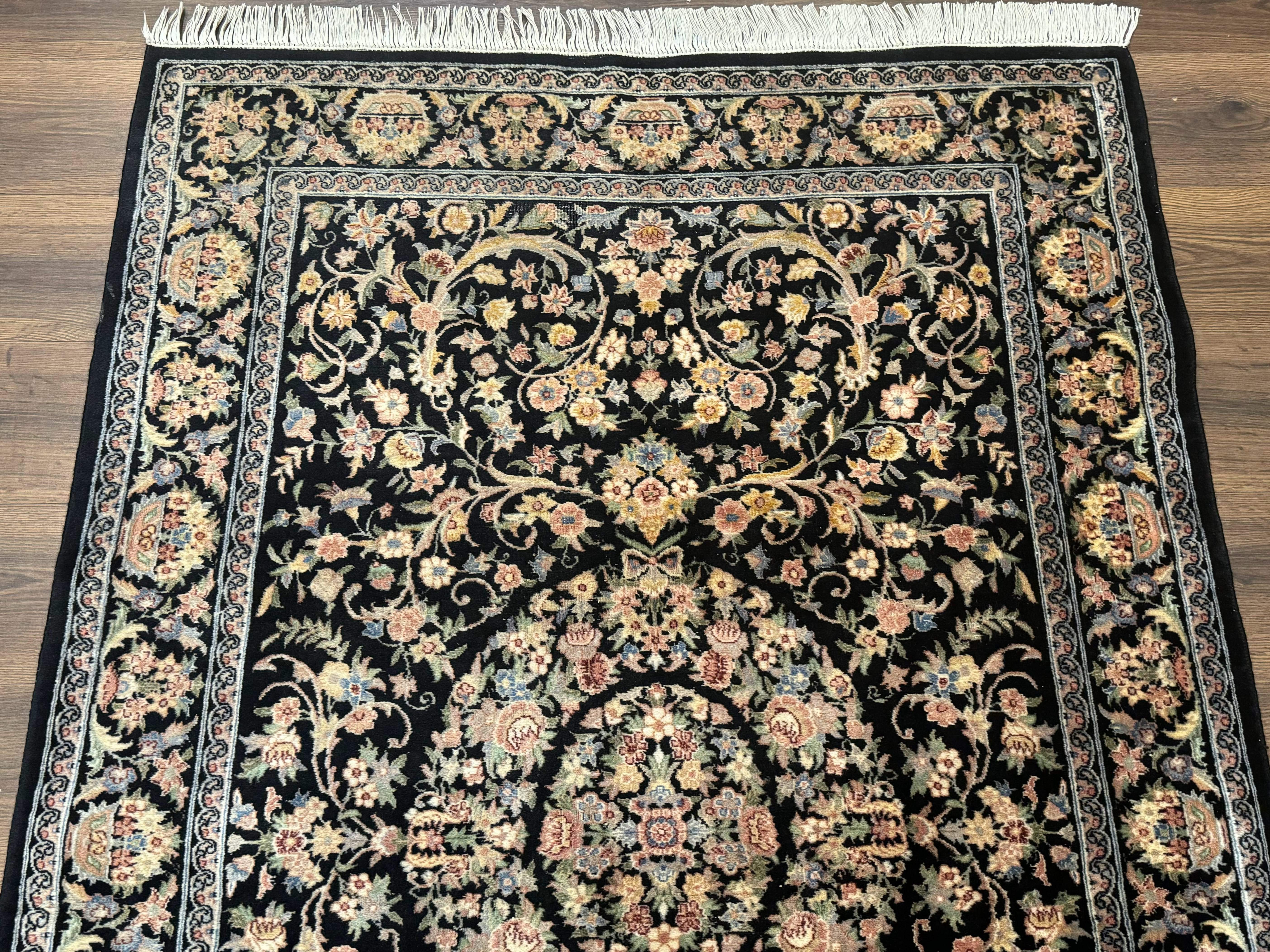 Sino Persian Rug 4x6, Very Fine 260 KPSI, Floral Medallion, Hand Knotted Wool Carpet - Jewel Rugs