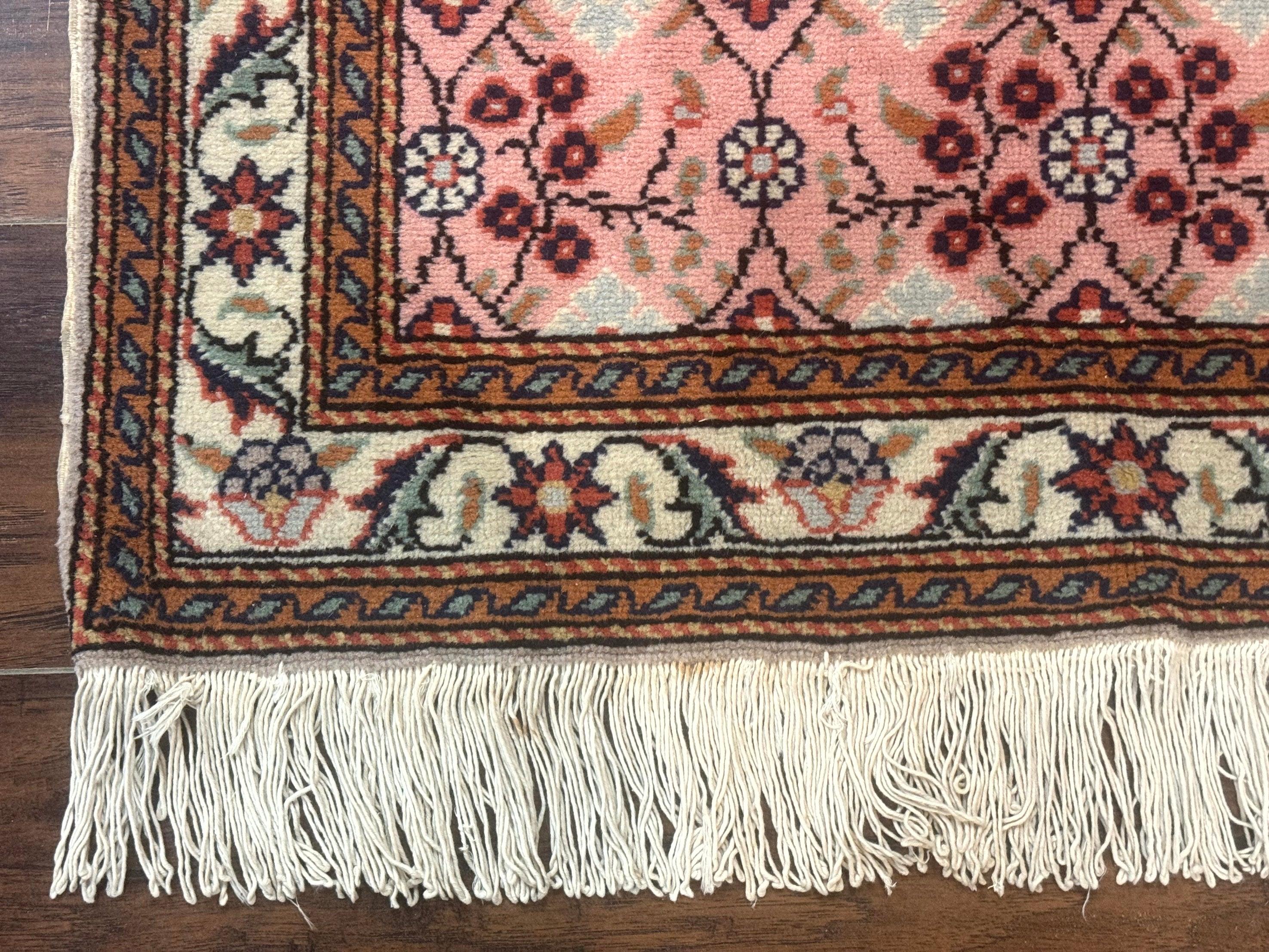 Turkish Sivas Rug 3x4, Pink, Handmade, Wool, Vintage - Jewel Rugs