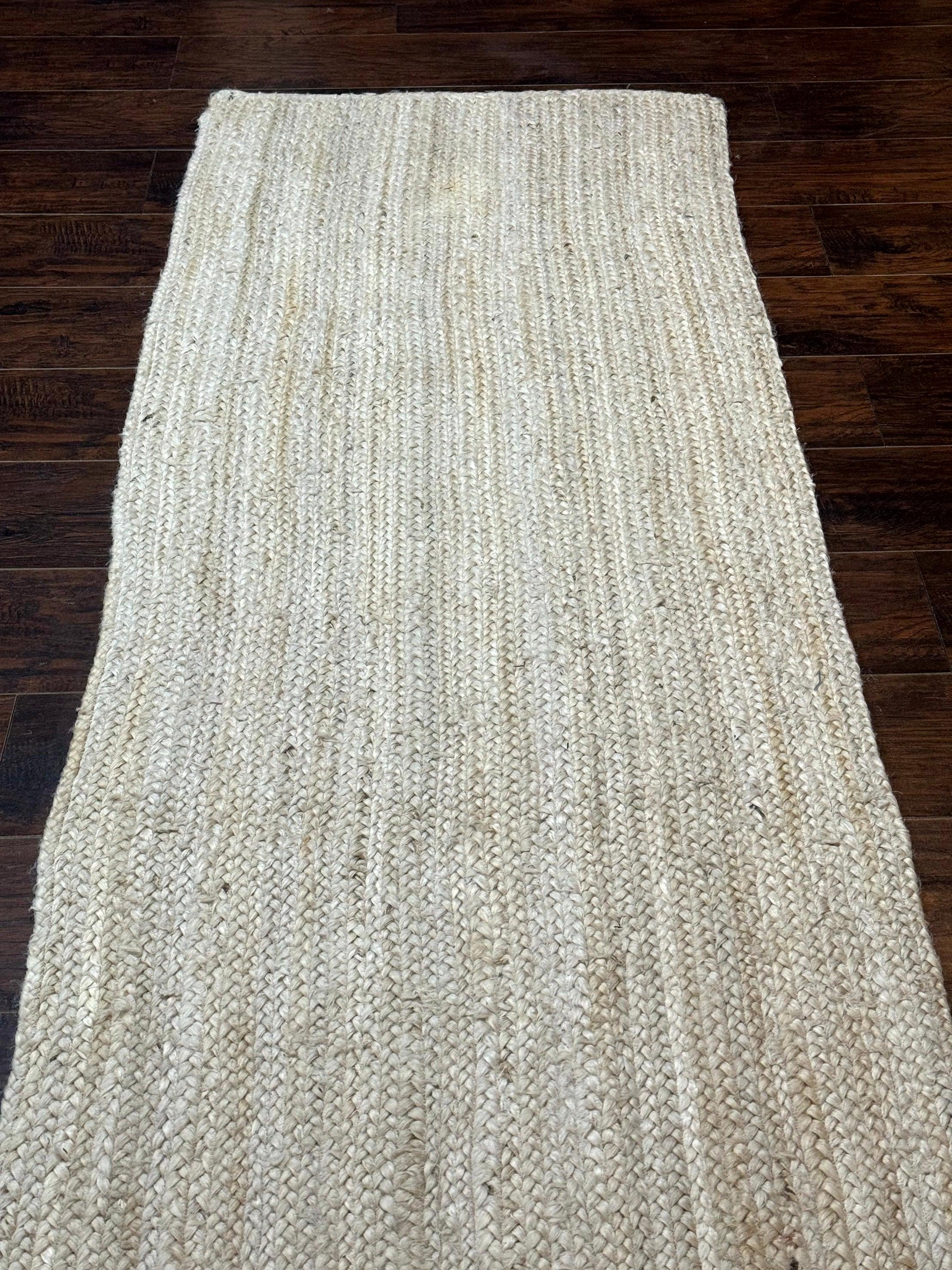 Modern Jute Runner Rug 2.7 x 10, Rug for Hallway or Kitchen, Farmhouse Rug - Jewel Rugs