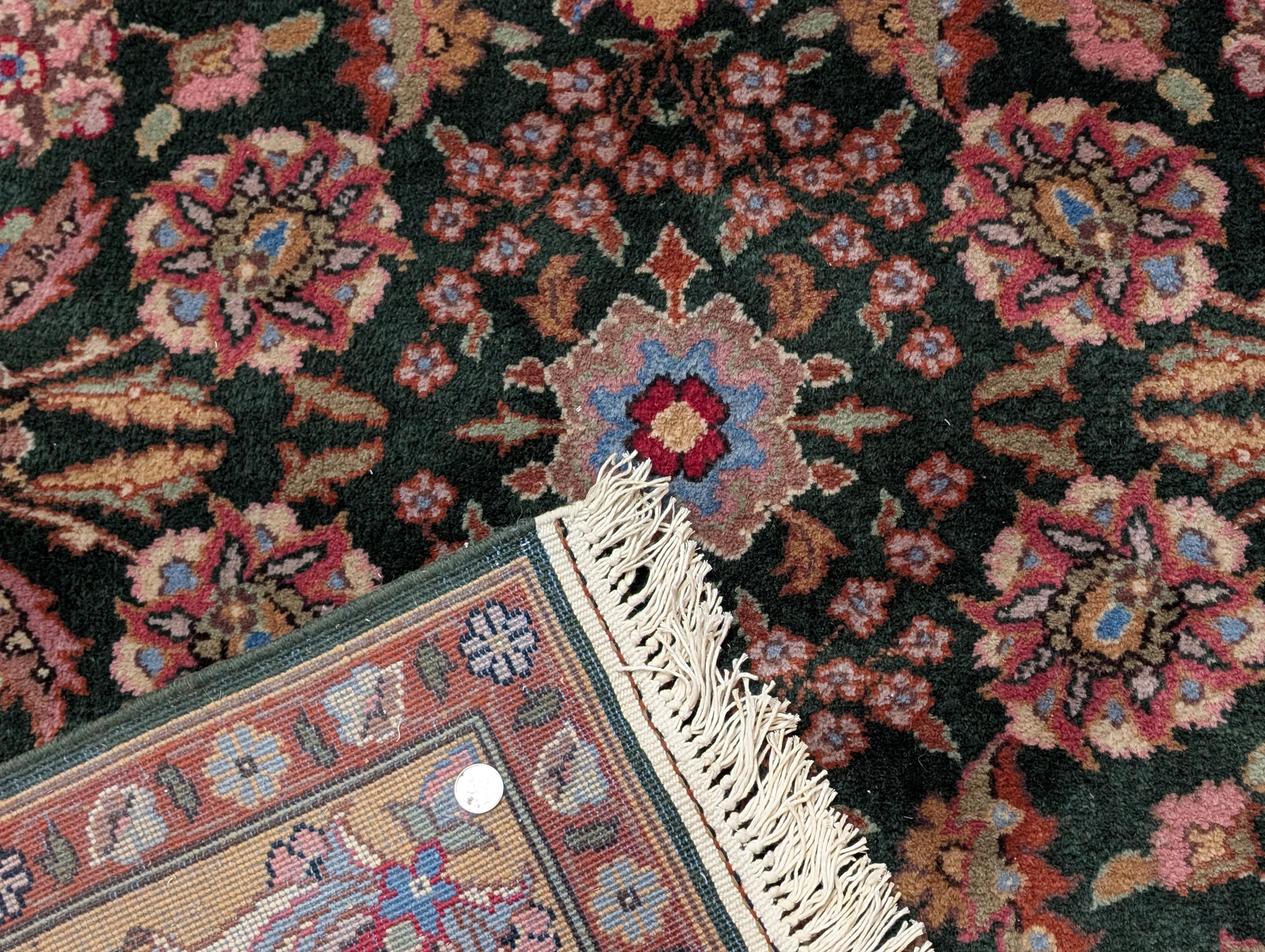 Romanian Rug 7x10, Signed By Master Weaver, Forest Green, Oriental Carpet - Jewel Rugs