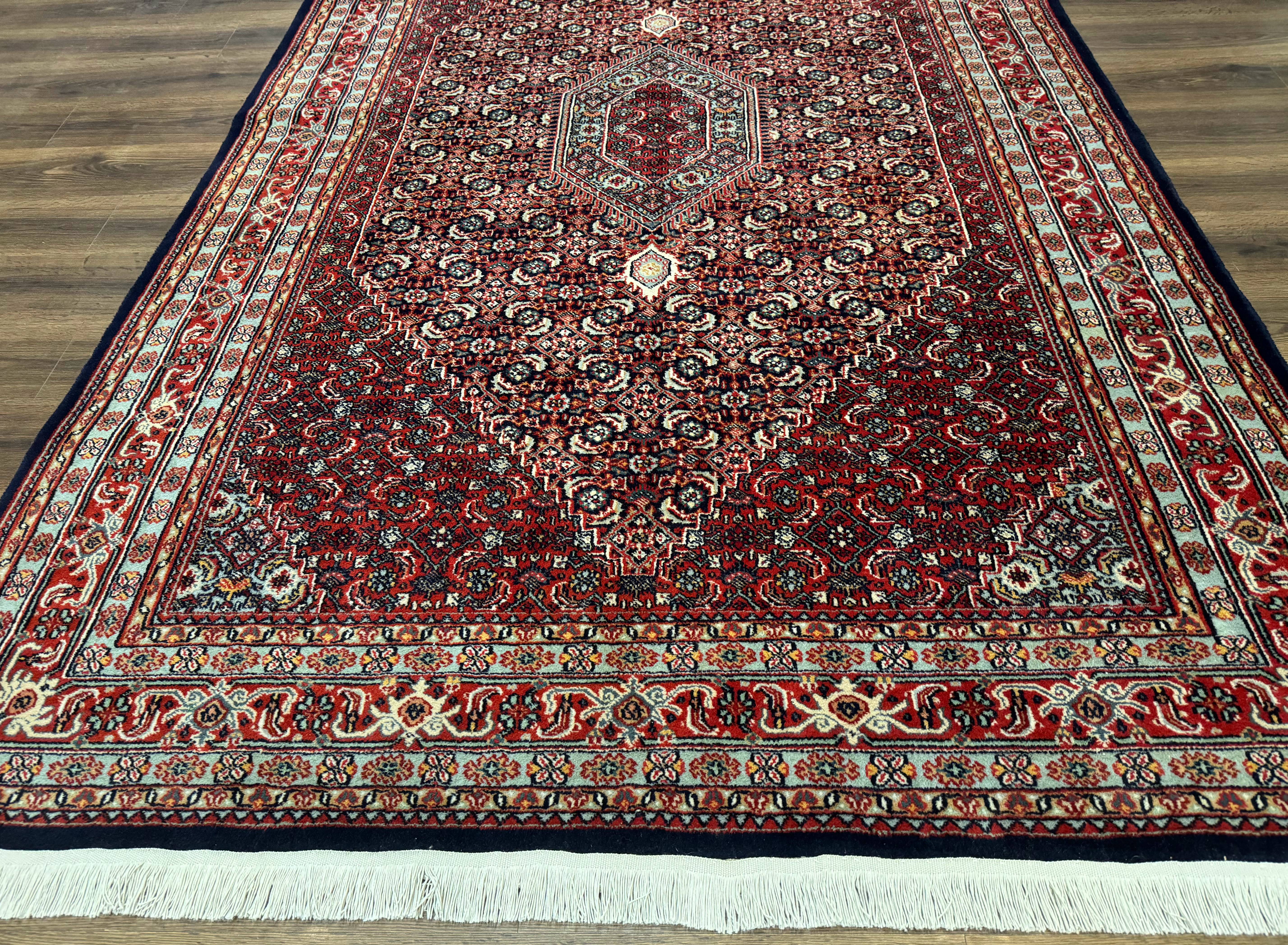 Indo Persian Bijar Rug 6x9, Hand Knotted Wool Carpet - Jewel Rugs