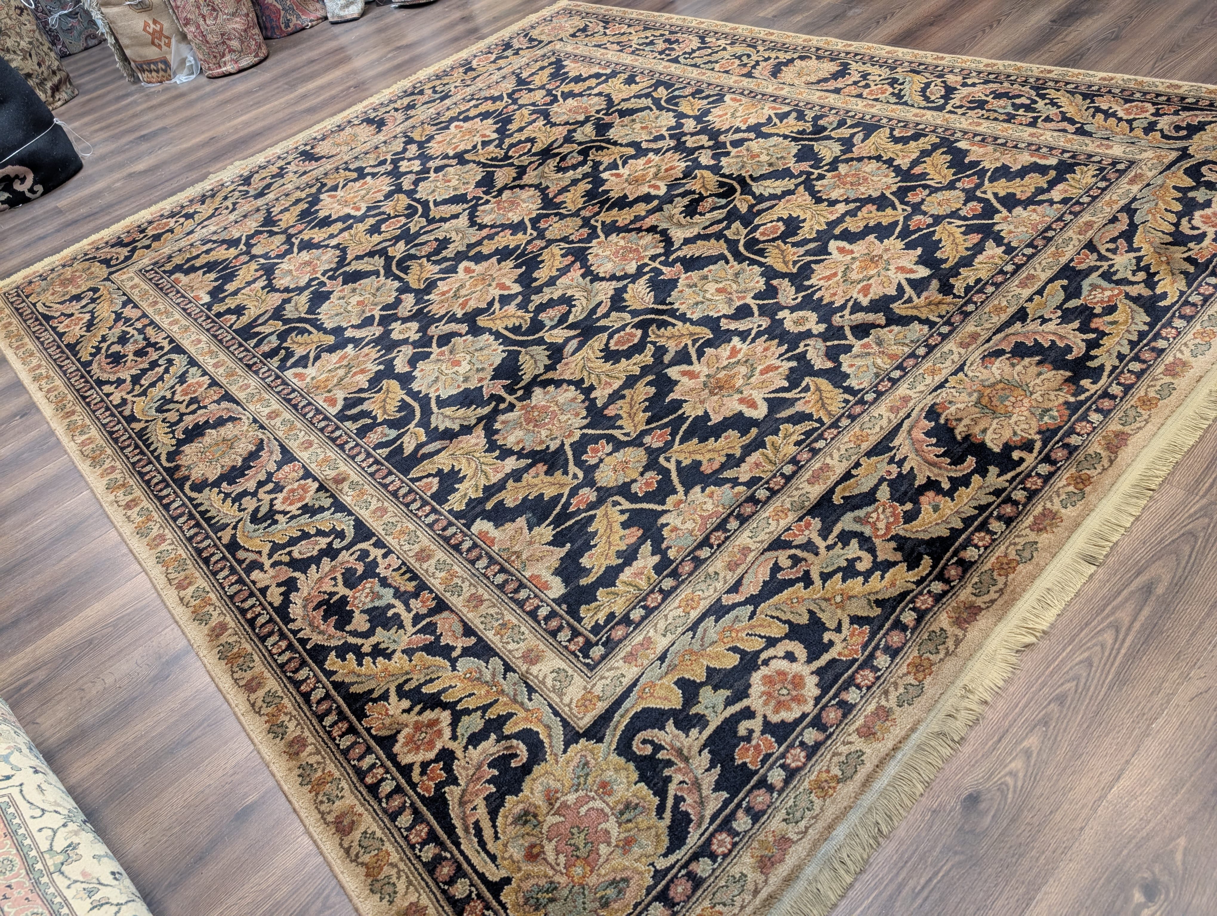 Karastan Rug 8.8 x 10 Antique Legends Agra Black Wool Carpet - Jewel Rugs