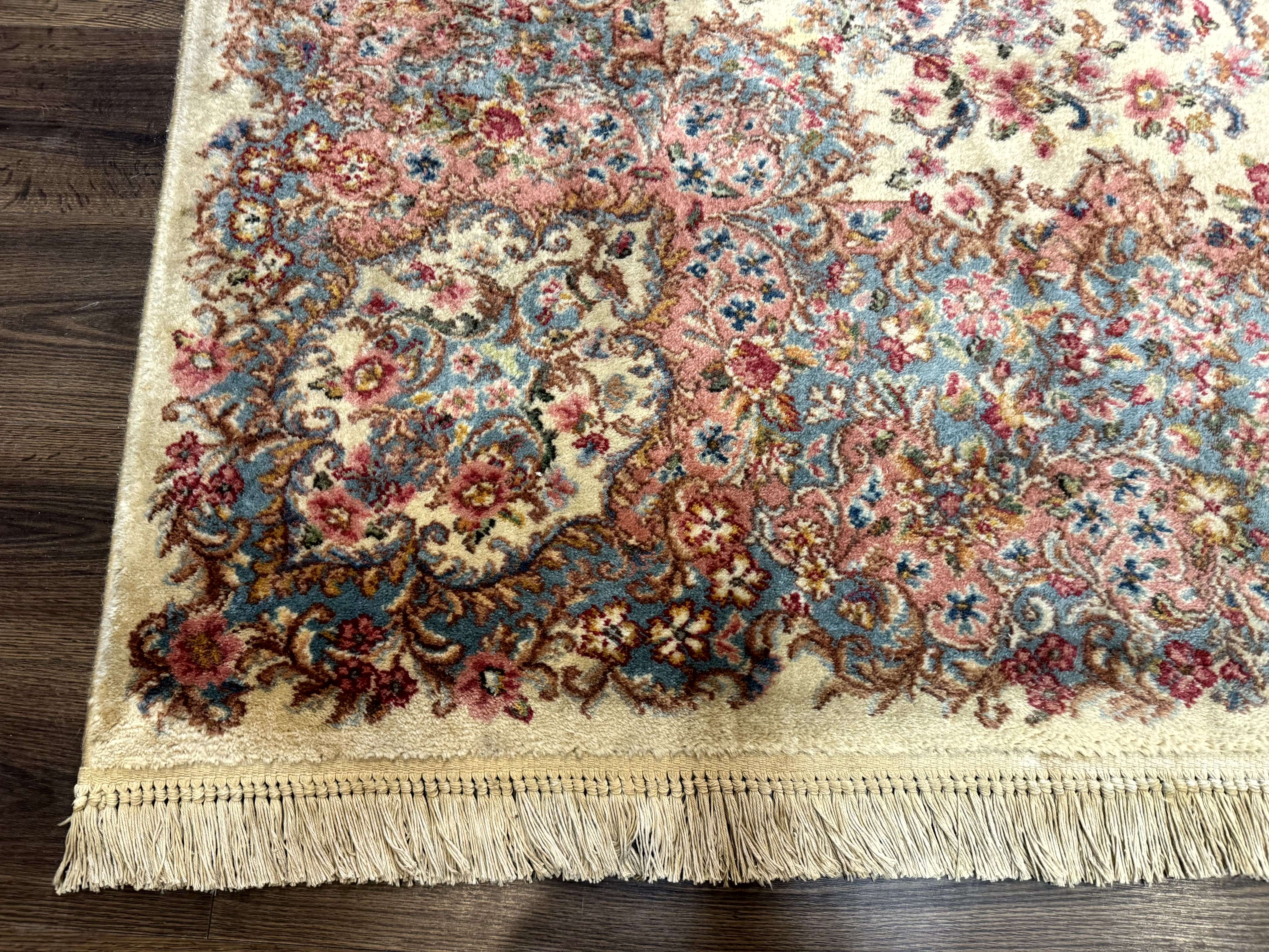 Karastan Rug 10x16 Ivory Kirman #788, Original 700 Series, Wool Pile Vintage Discontinued - Jewel Rugs