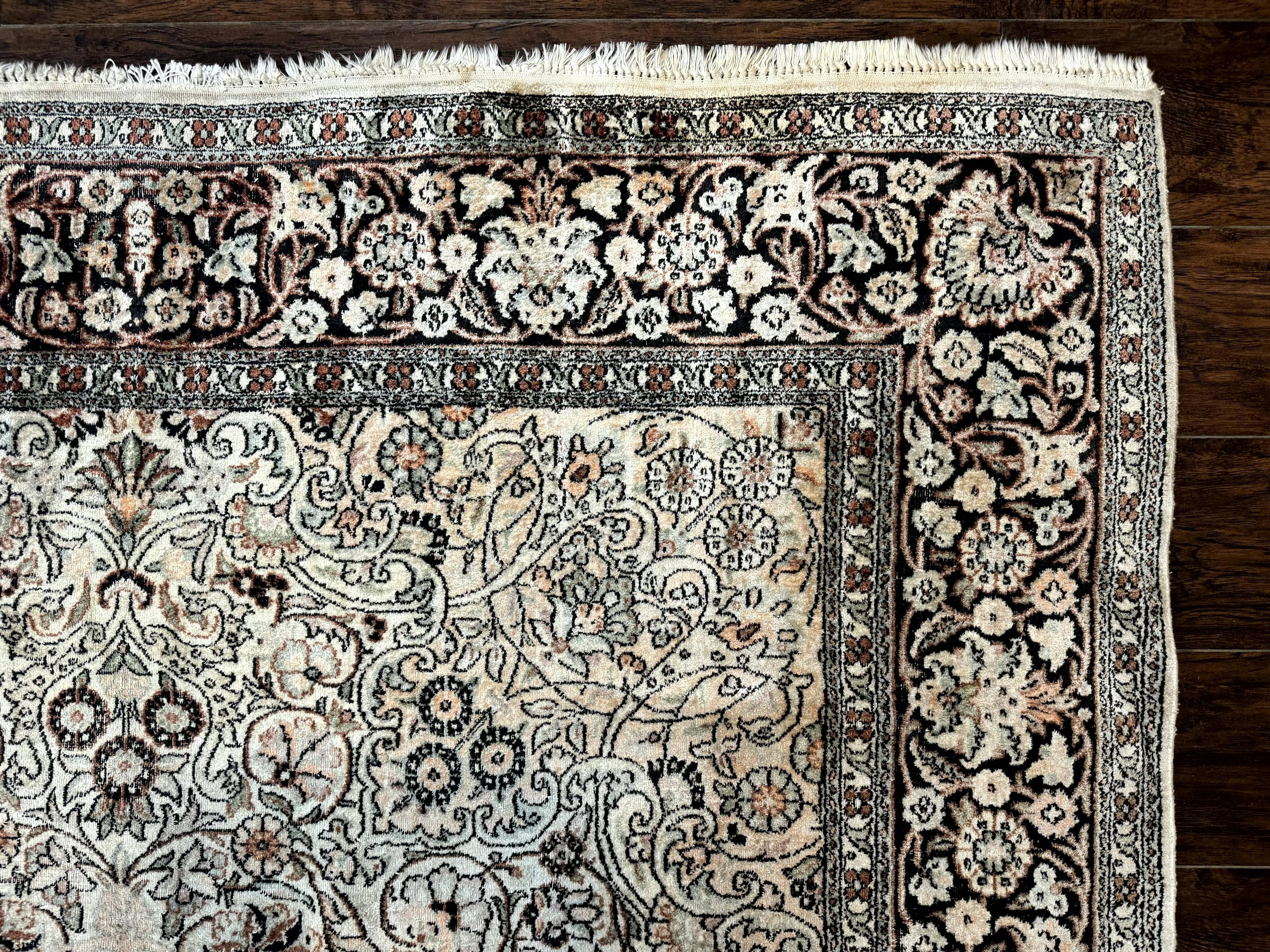 Silk Indian Kashmiri Rug 6x9 - Jewel Rugs