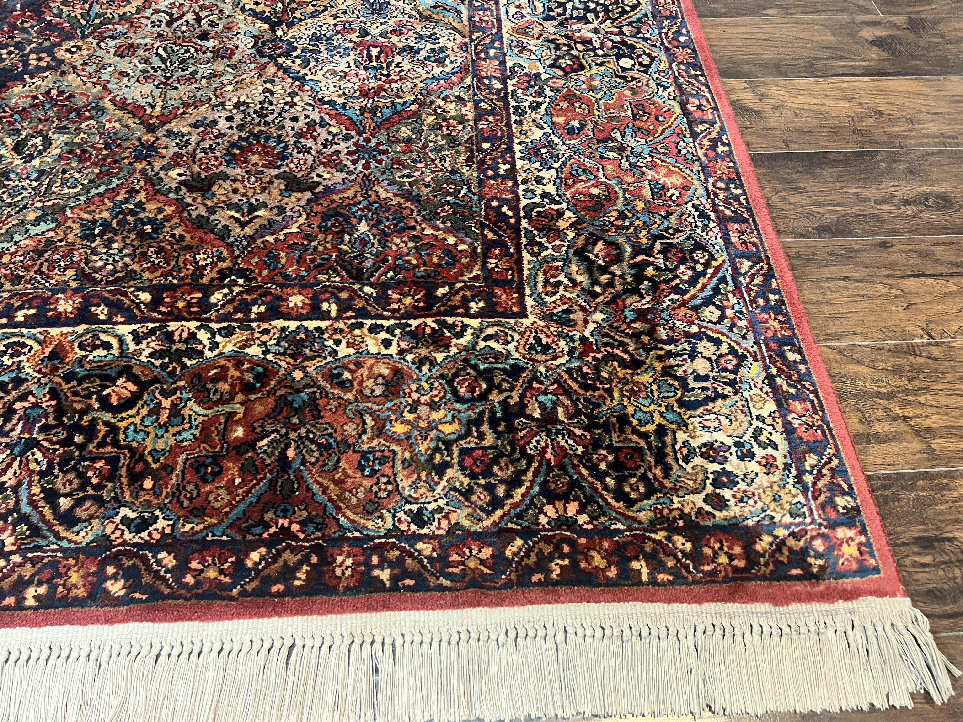 Karastan Rug Multicolor Panel Kirman #717, 8.8 x 12 Karastan Carpet, Vintage Multipanel Kirman, Original 700 Series, Wool, Vintage - Jewel Rugs