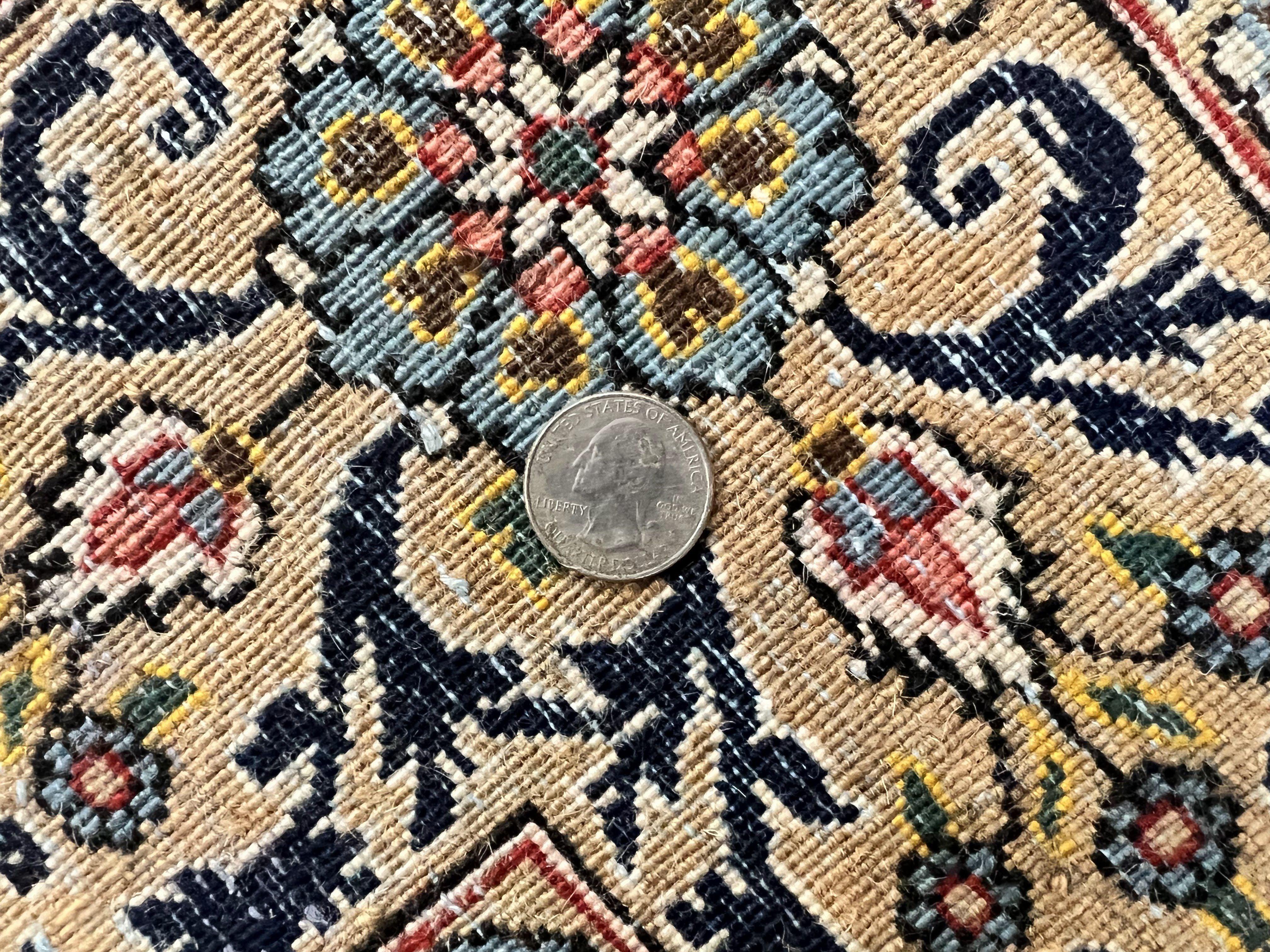 Persian Qum Rug 5x7, Panel Design Oriental Carpet, Multicolor, Hand Knotted Wool Vintage Traditional Rug, Medium Size 5 x 7 ft, Fine Rug - Jewel Rugs