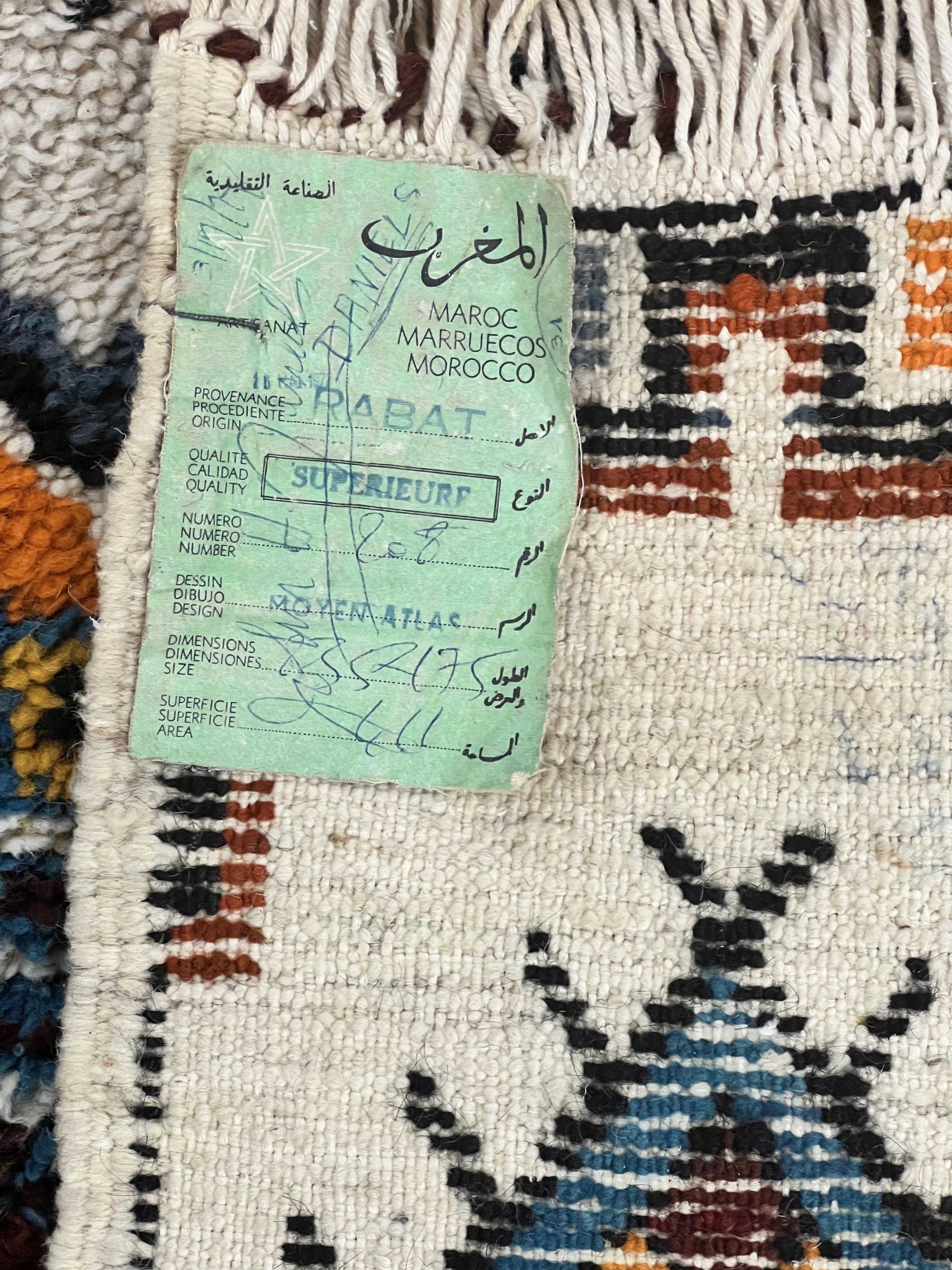 Moroccan Rug 5.9 x 7.6, Colorful Geometric Panel, Soft Wool, Handmade, Multicolor, Vintage Moroccan Carpet, Berber Rug, Rabat Rug - Jewel Rugs