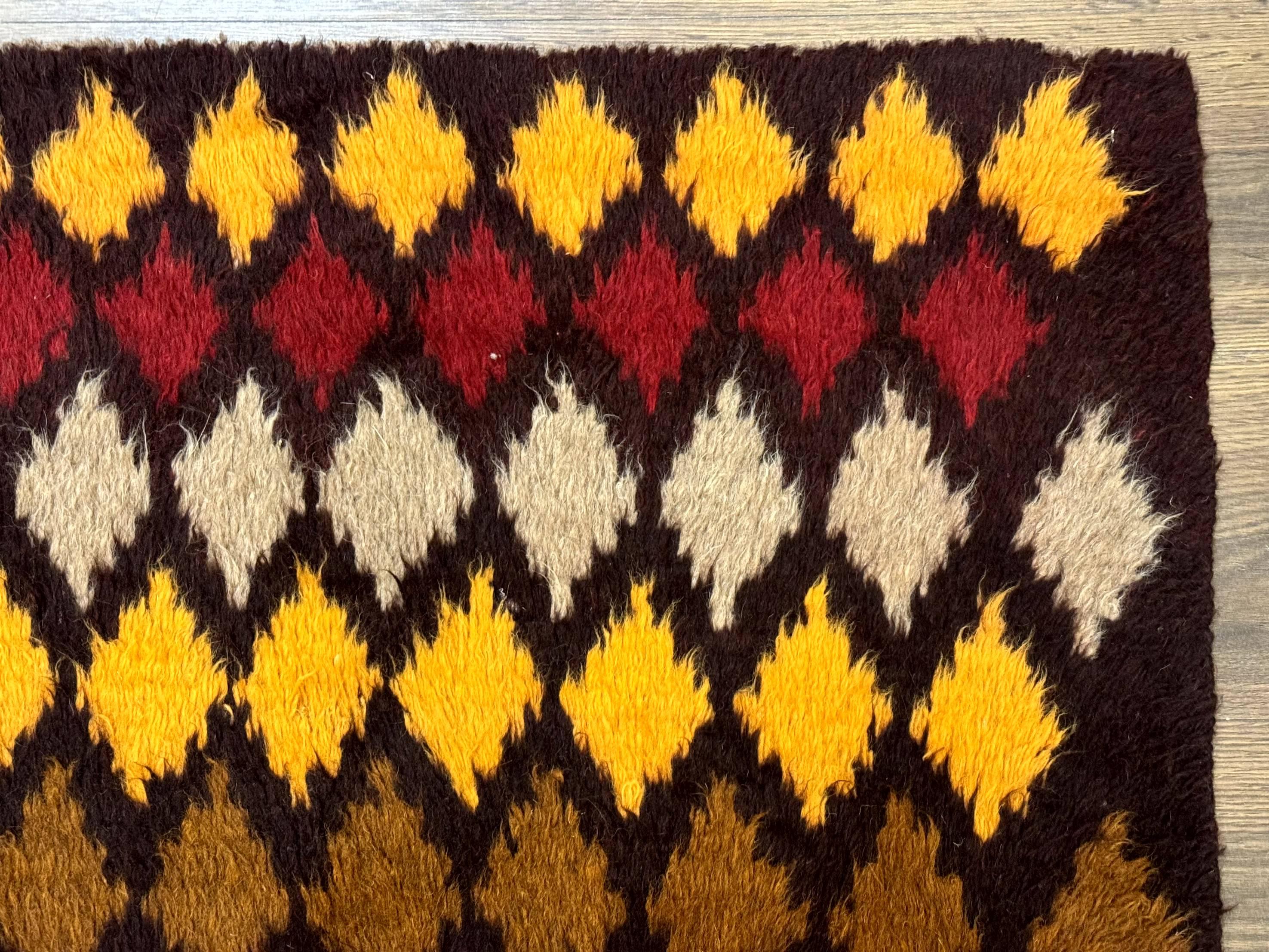 Shaggy Balouch Rug 3x4, Tribal Rug, Afghan Rug, Brown, Multicolor - Jewel Rugs