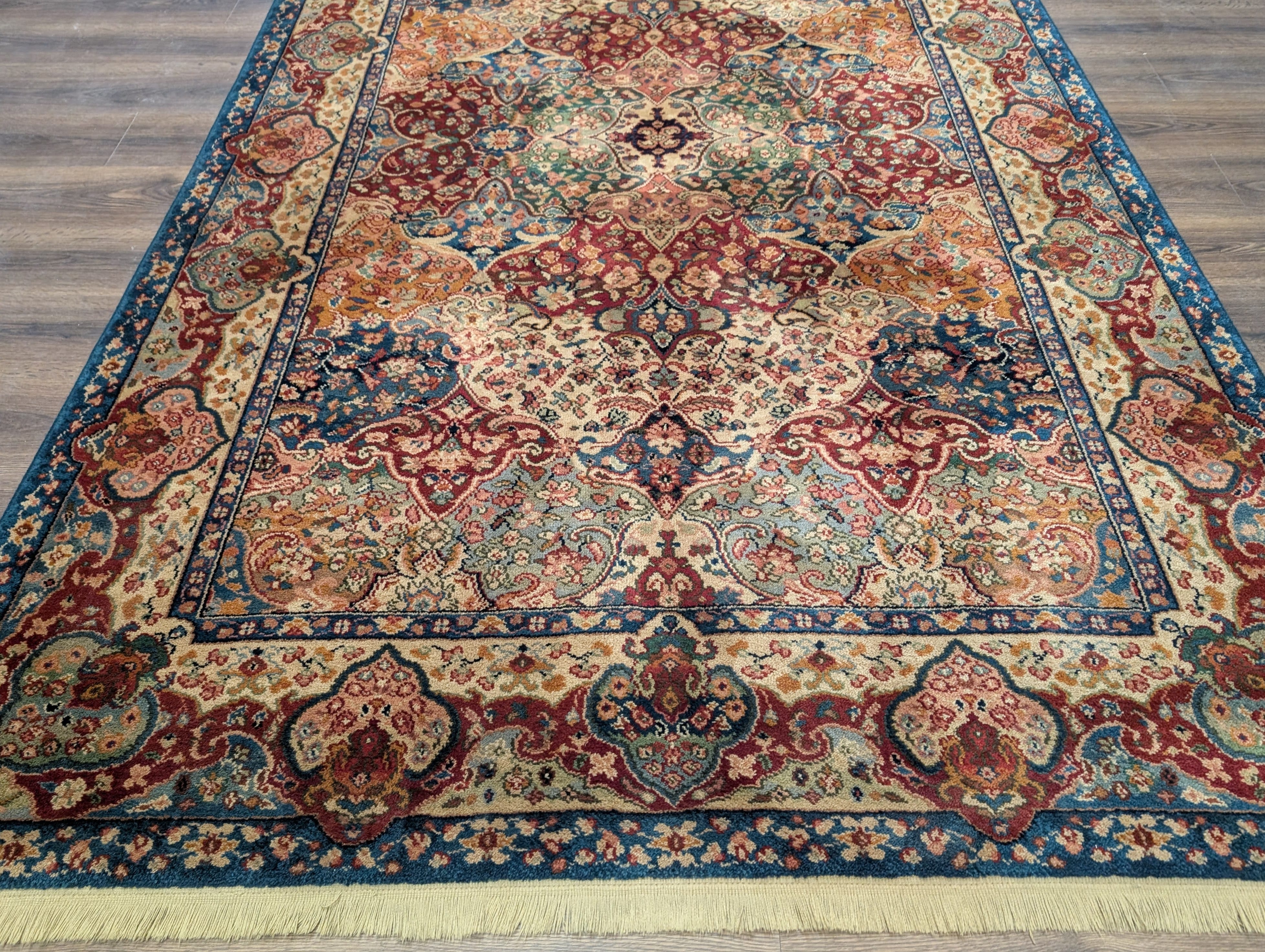 Karastan Rug 5.9 x 9, Samovar Teawash Kirman Panel #900-902, Wool Pile Vintage, Rare - Jewel Rugs