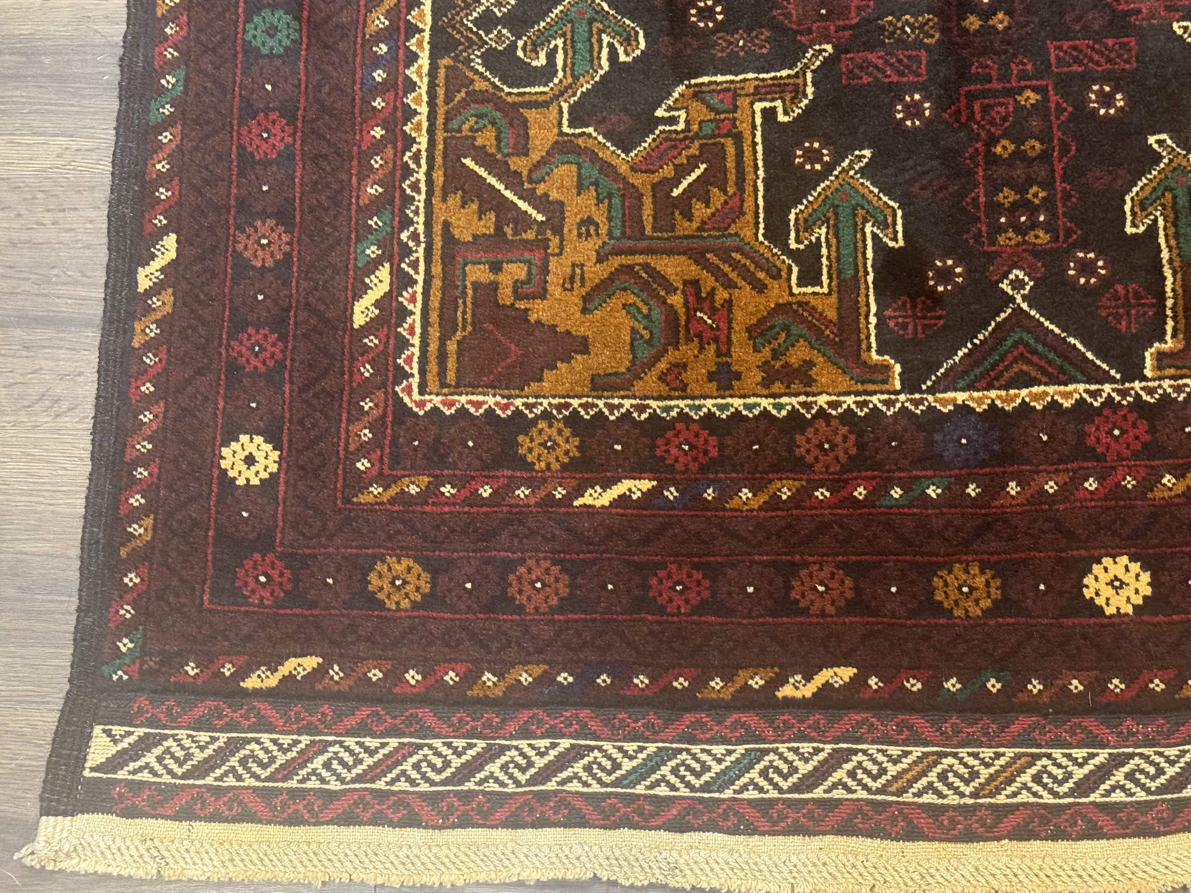 Persian Baluch Rug 4x7, Hand-Knotted Wool Tribal Carpet - Jewel Rugs