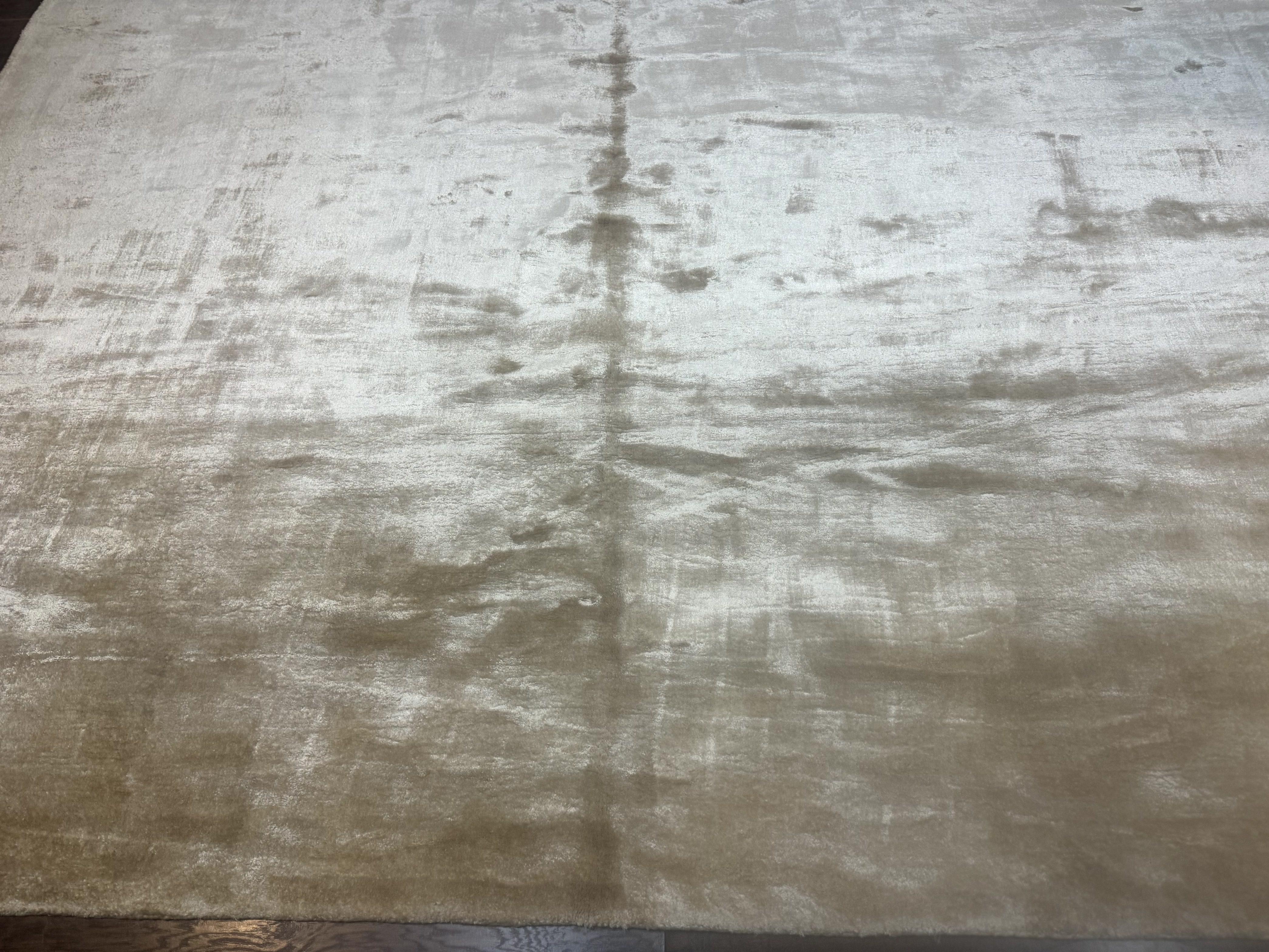 Silk Tibetan Rug 9x11, Handmade Silk Area Rug, Modern Contemporary Carpet - Jewel Rugs