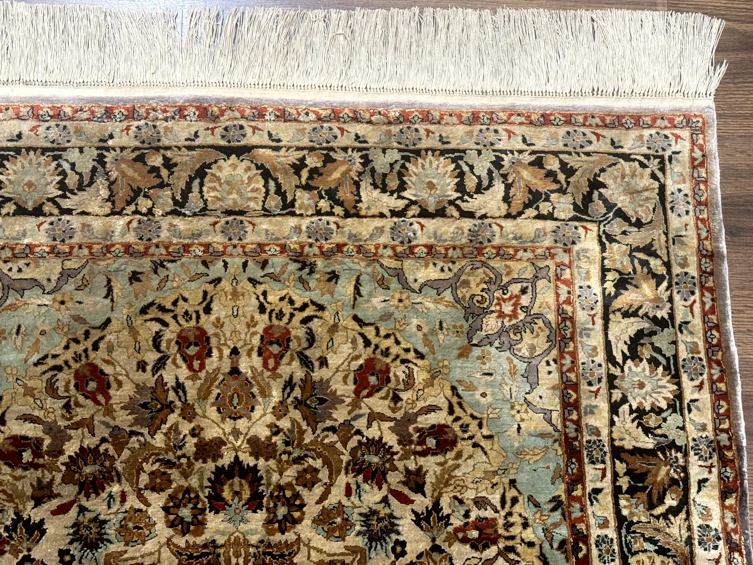 Sino Per'ian Qum Silk Rug 3x5, Fine 500 KPSI, Hand Knotted - Jewel Rugs