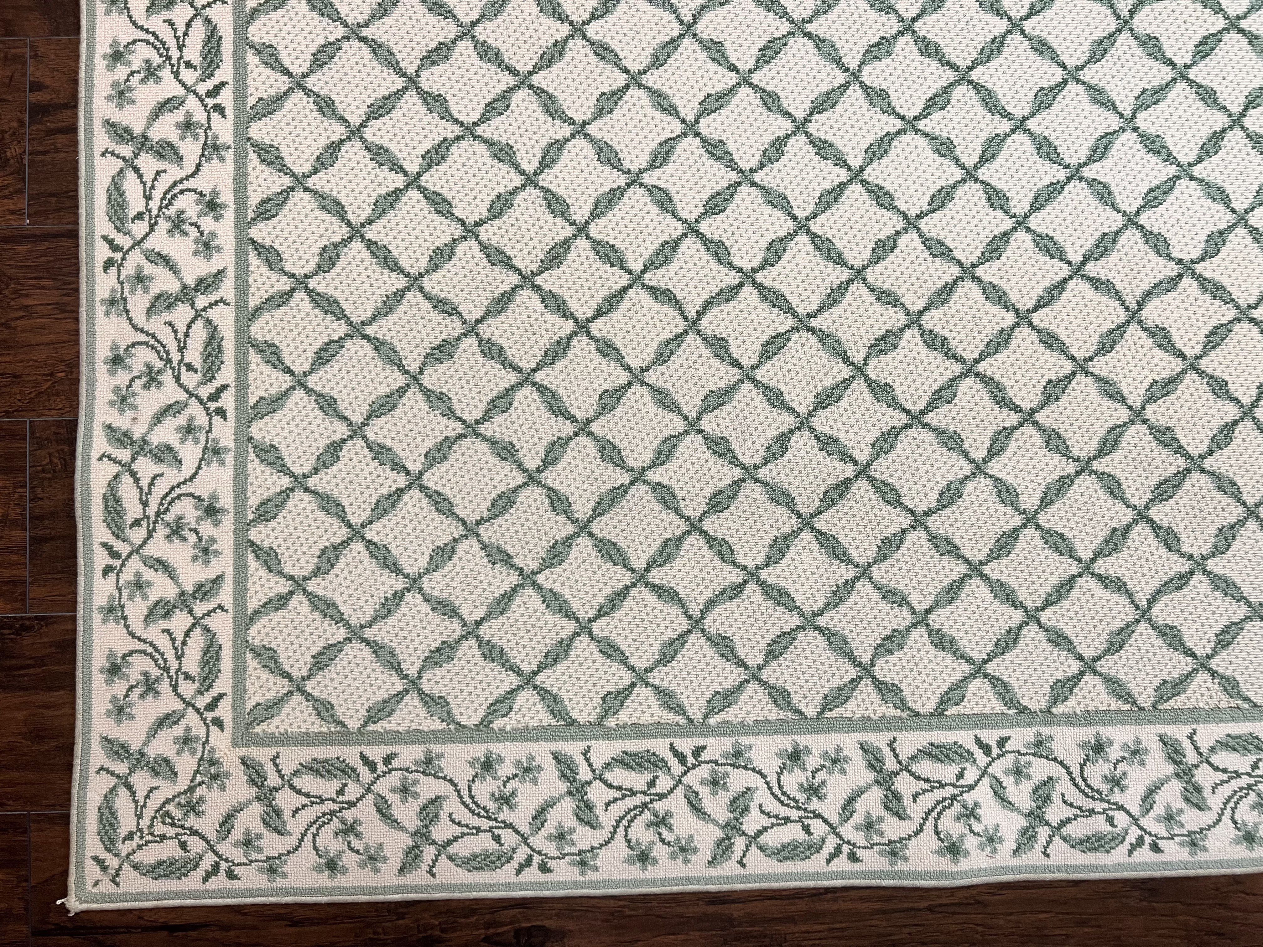 Vintage Stark Carpet 10x12, Beige & Green, European Elegant Design, Custom Made Stark Rug, Large - Jewel Rugs