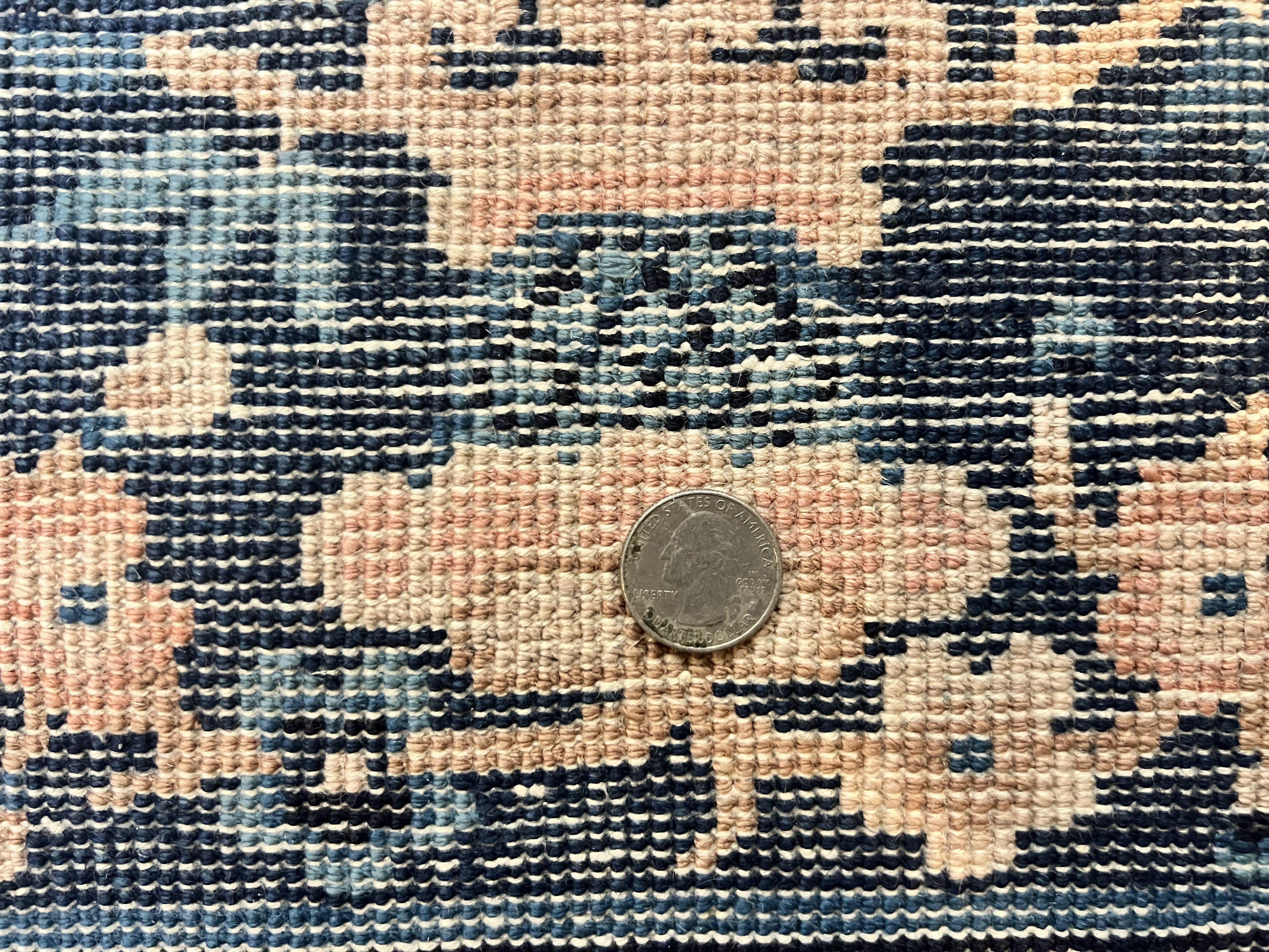 Antique Chinese Peking Rug 4x6, Vases & Bird Motifs, Navy Blue, Handmade Wool Asian Oriental Art Deco Carpet - Jewel Rugs